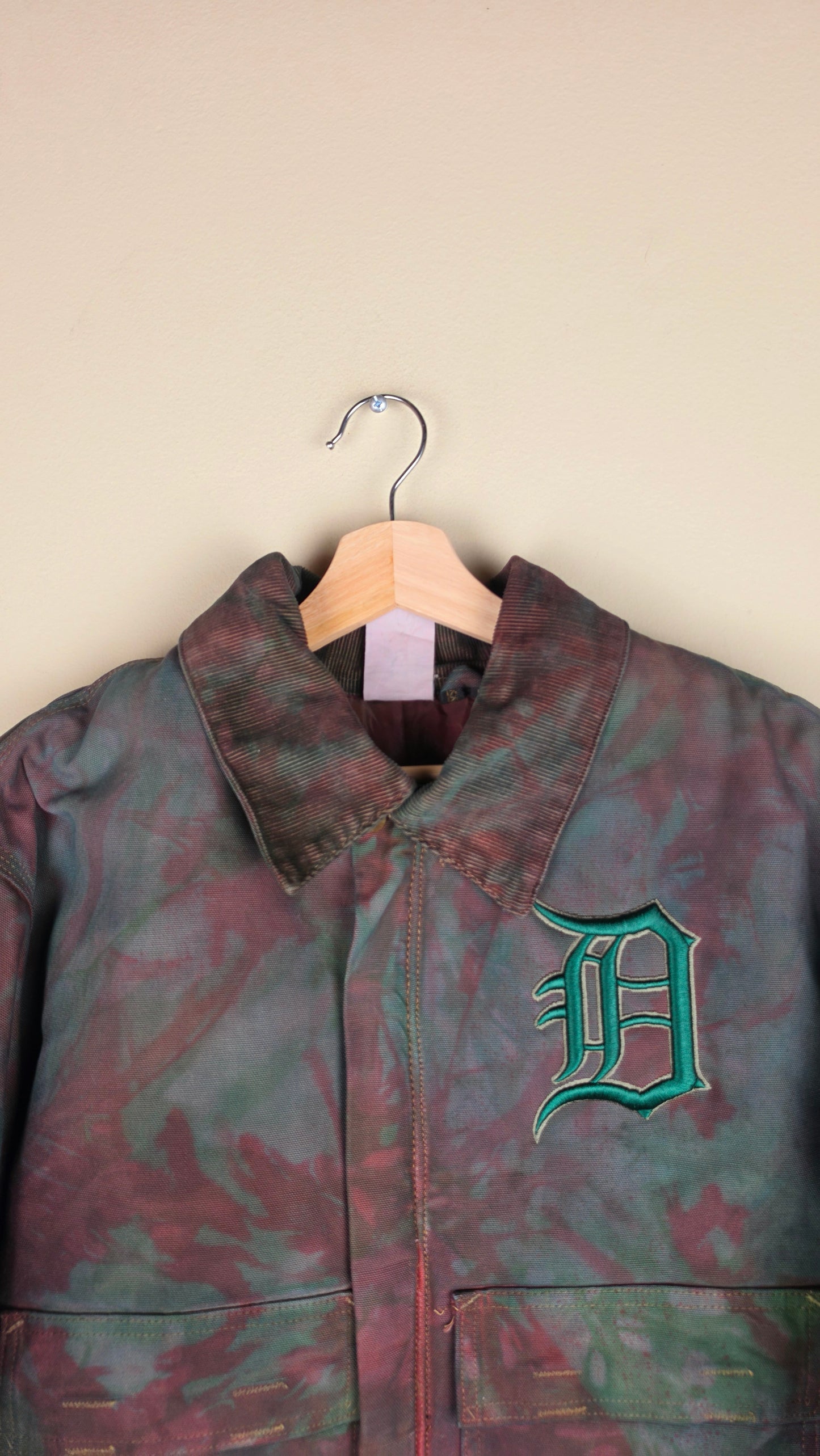 Vintage Carhartt X Detroit Cropped Jacket | Camo Green | Size L | AU03
