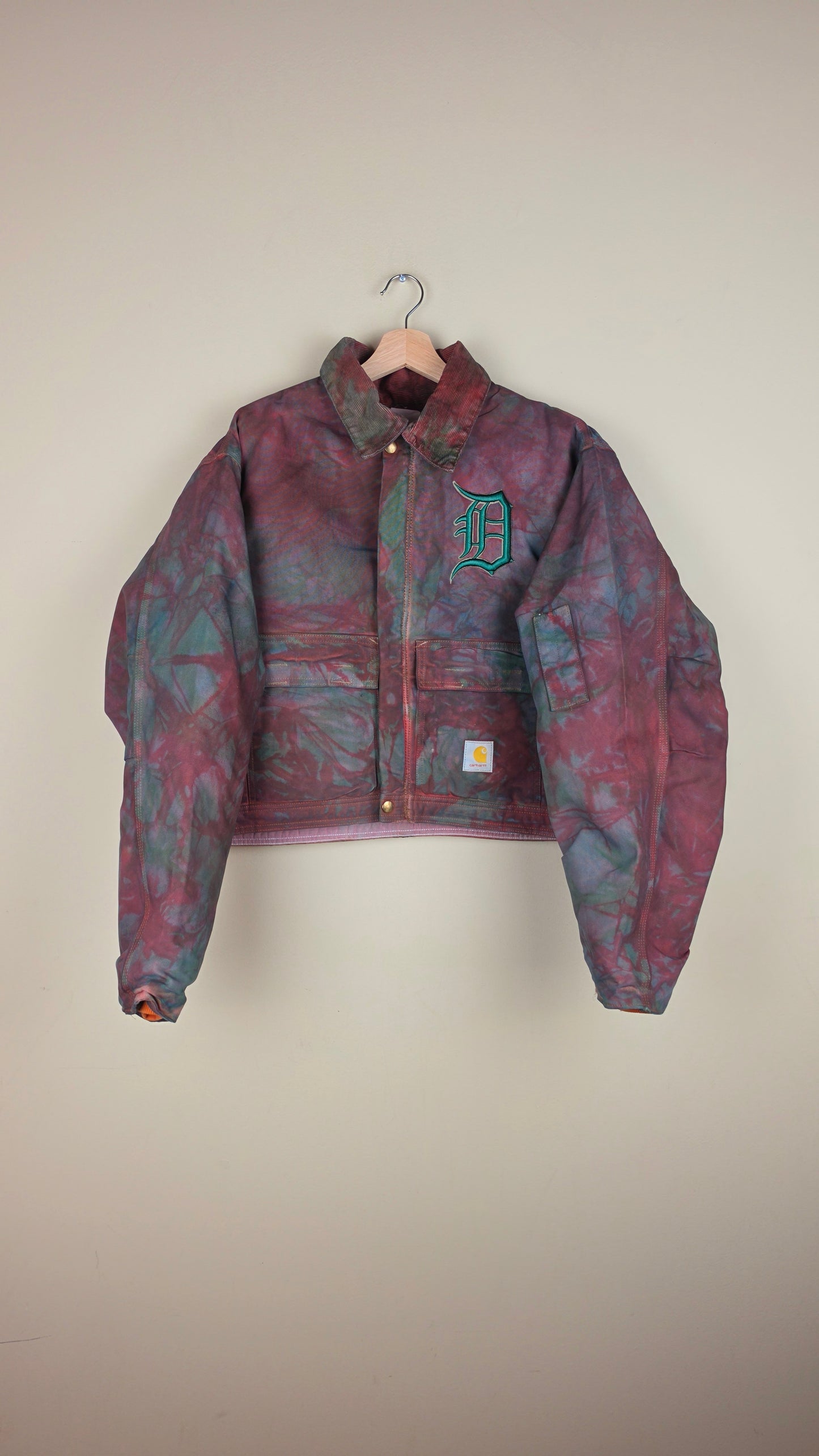 Vintage Carhartt X Detroit Cropped Jacket | Camo Green | Size XL | AU04