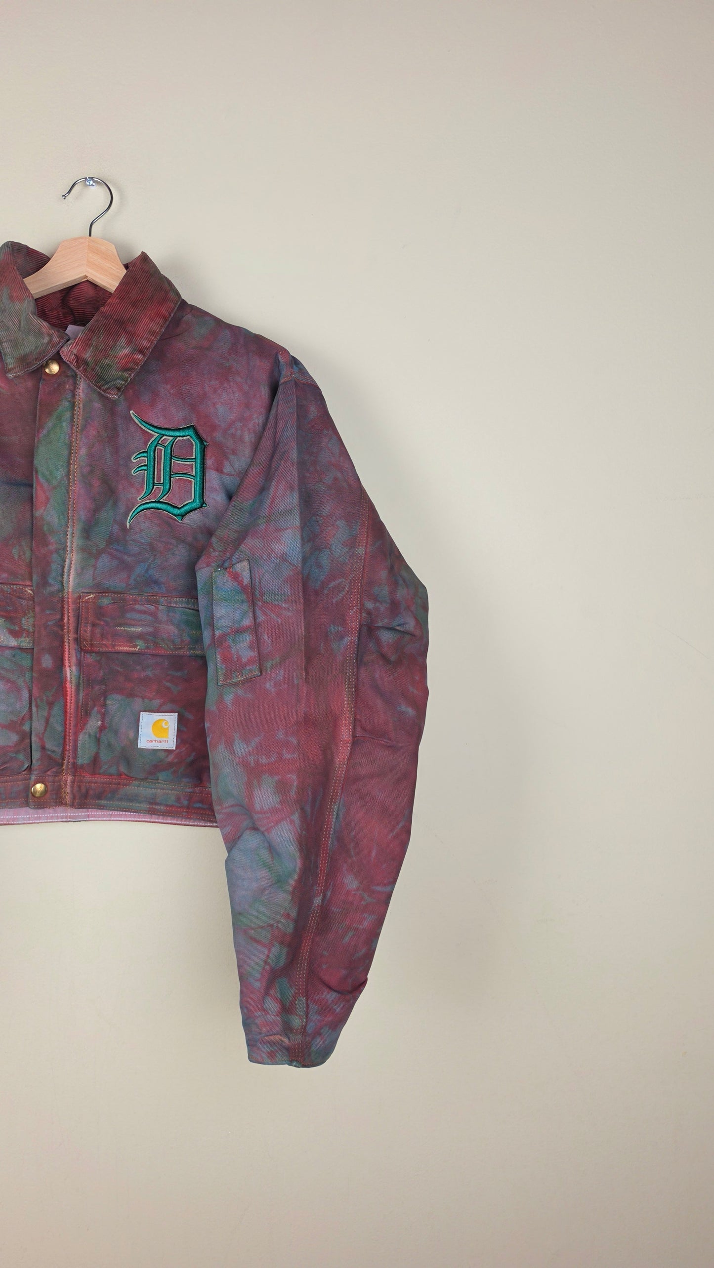 Vintage Carhartt X Detroit Cropped Jacket | Camo Green | Size XL | AU04