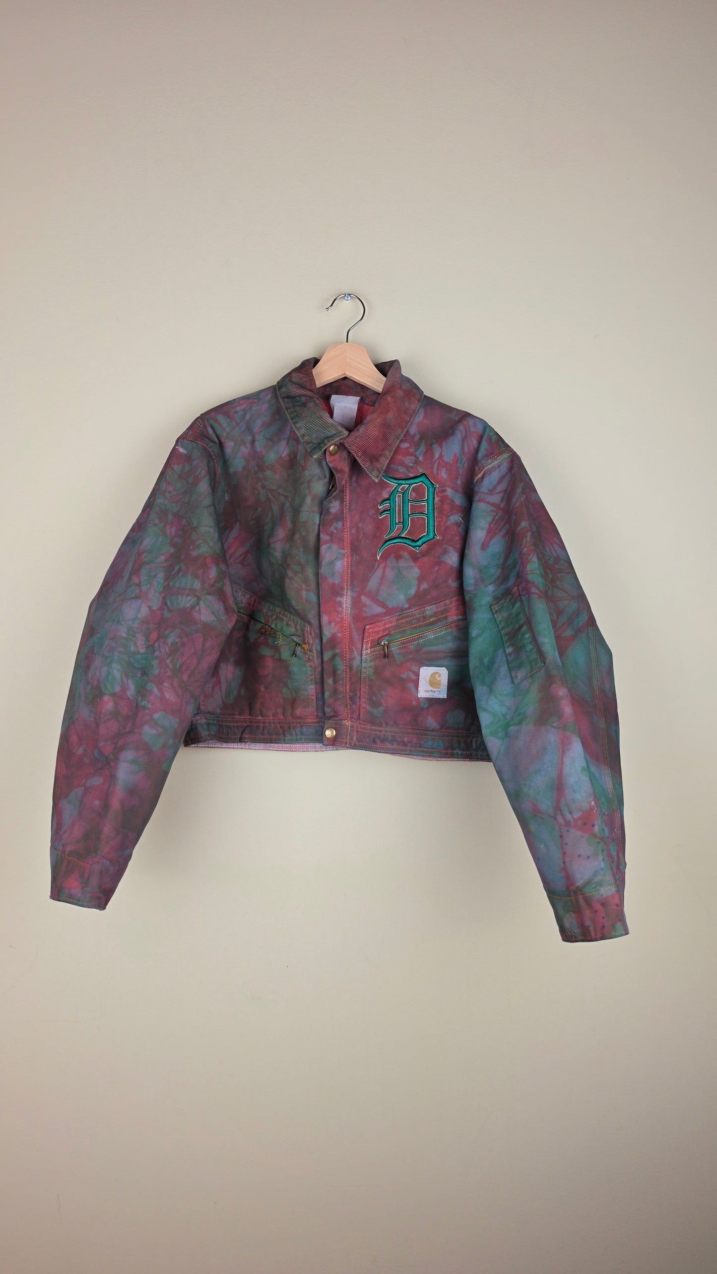 Vintage Carhartt X Detroit Cropped Jacket | Camo Green | Size S | AU05