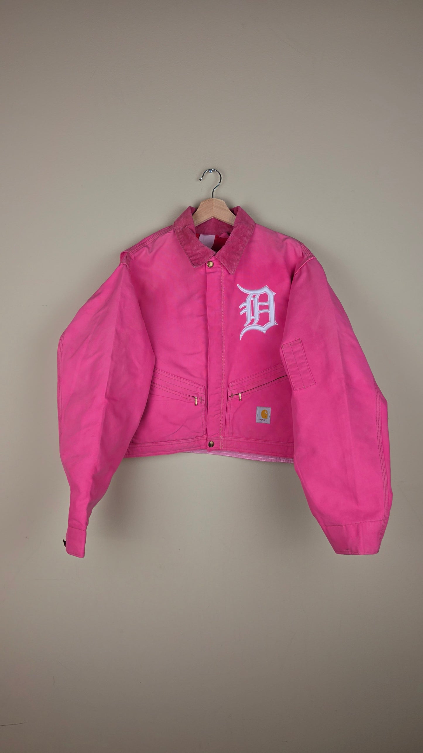 Vintage Carhartt X Detroit Cropped Jacket | Pink | Size XL | AU11