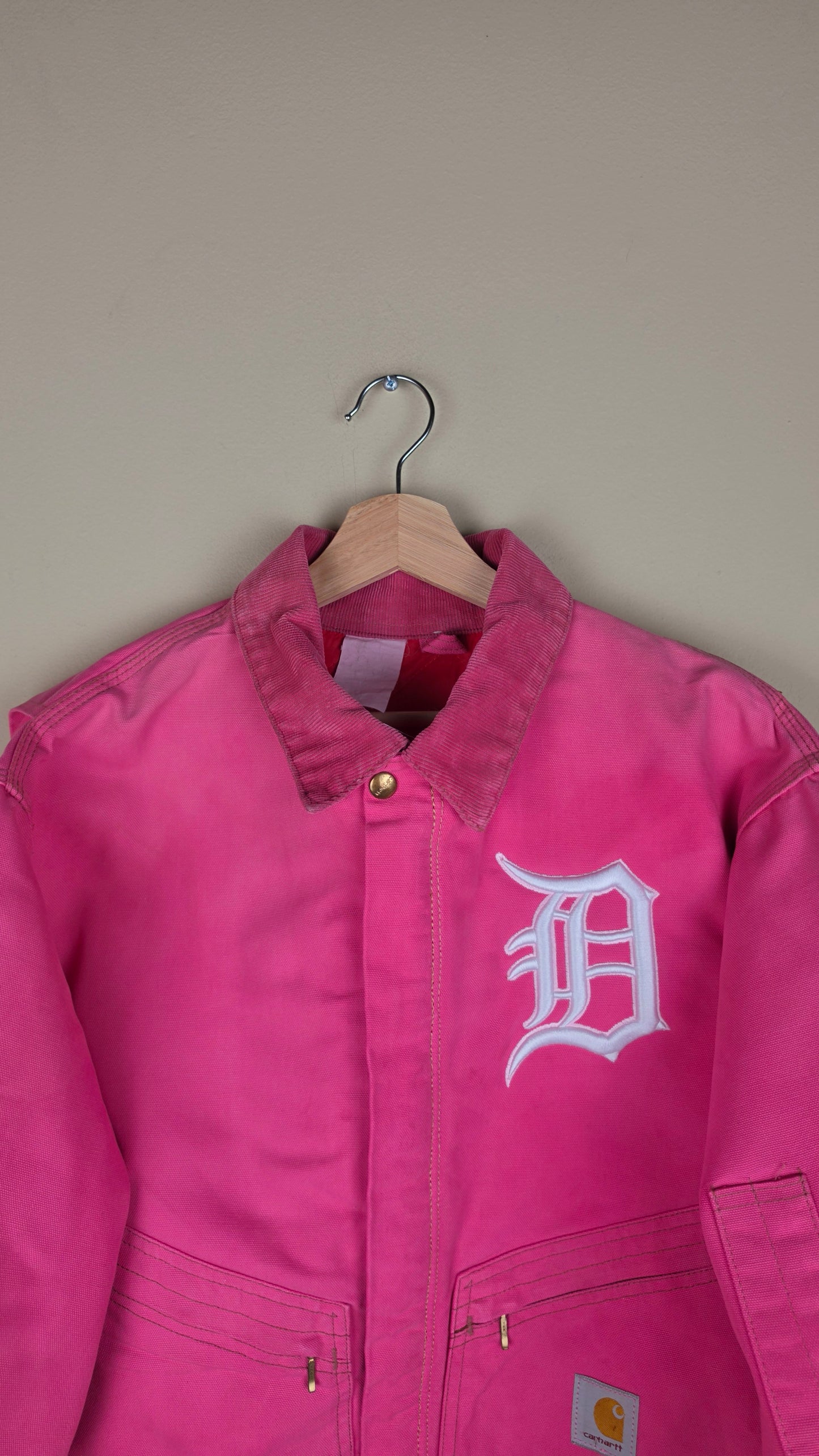 Vintage Carhartt X Detroit Cropped Jacket | Pink | Size XL | AU11