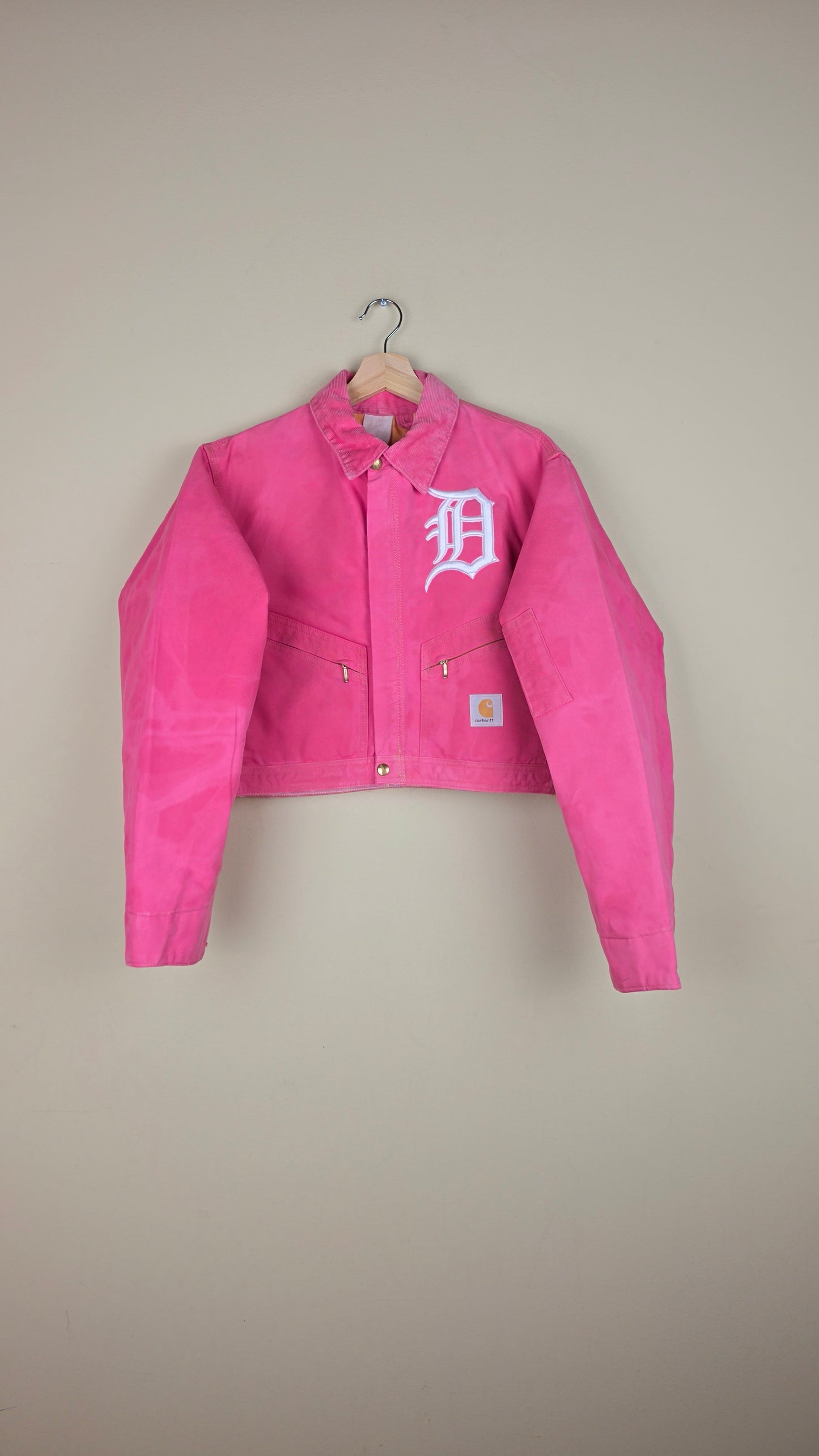 Vintage Carhartt X Detroit Cropped Jacket | Pink | Size S | AU12