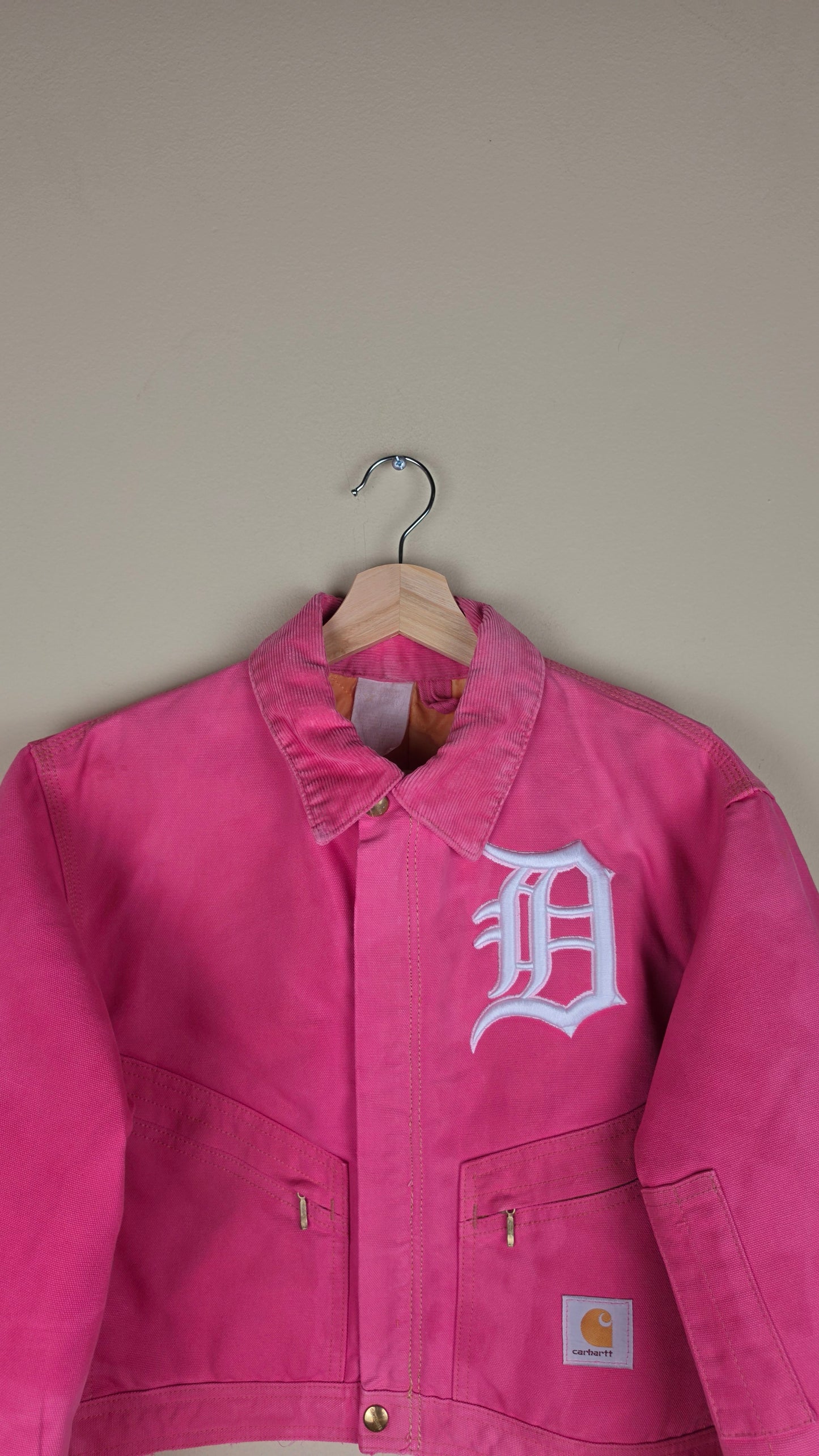 Vintage Carhartt X Detroit Cropped Jacket | Pink | Size S | AU12