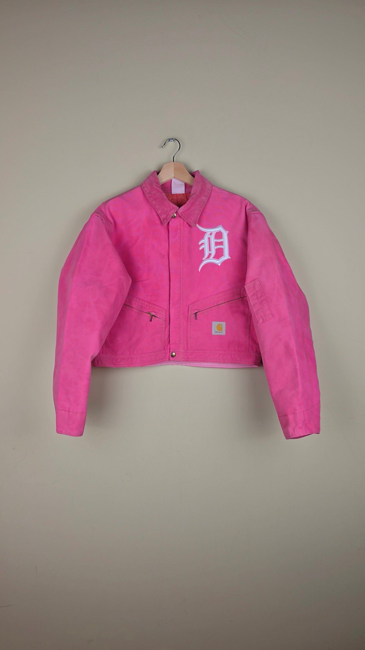 Vintage Carhartt X Detroit Cropped Jacket | Pink | Size L | KR03