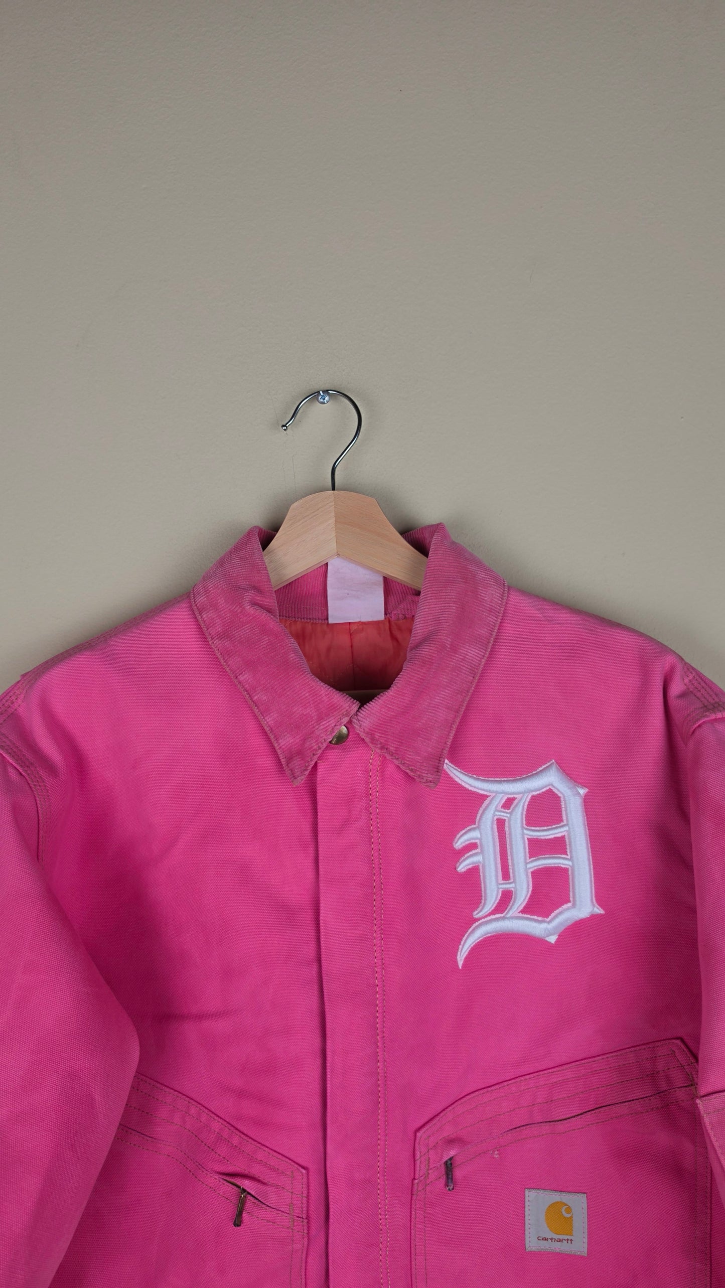Vintage Carhartt X Detroit Cropped Jacket | Pink | Size L | KR03