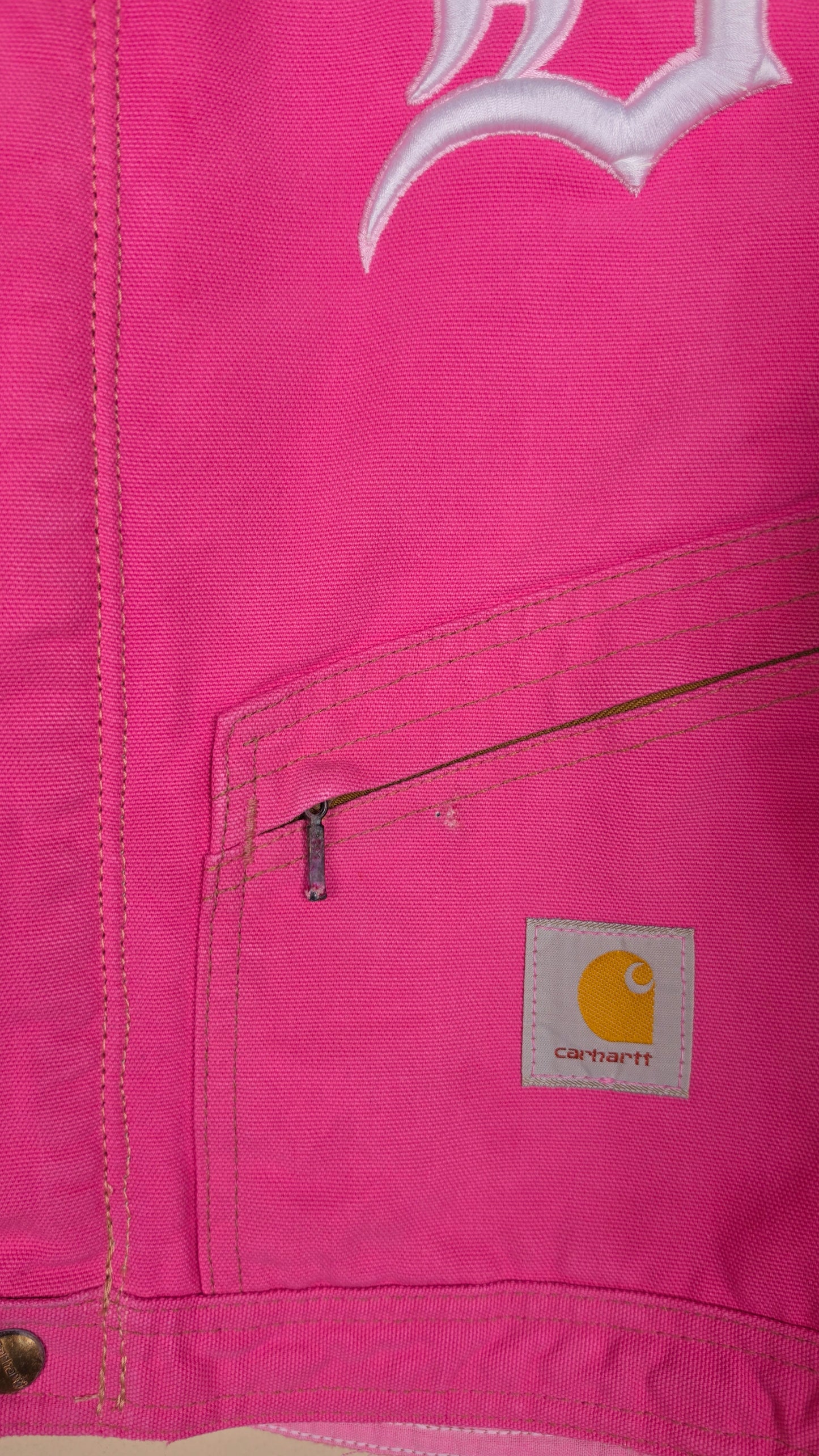 Vintage Carhartt X Detroit Cropped Jacket | Pink | Size L | KR03