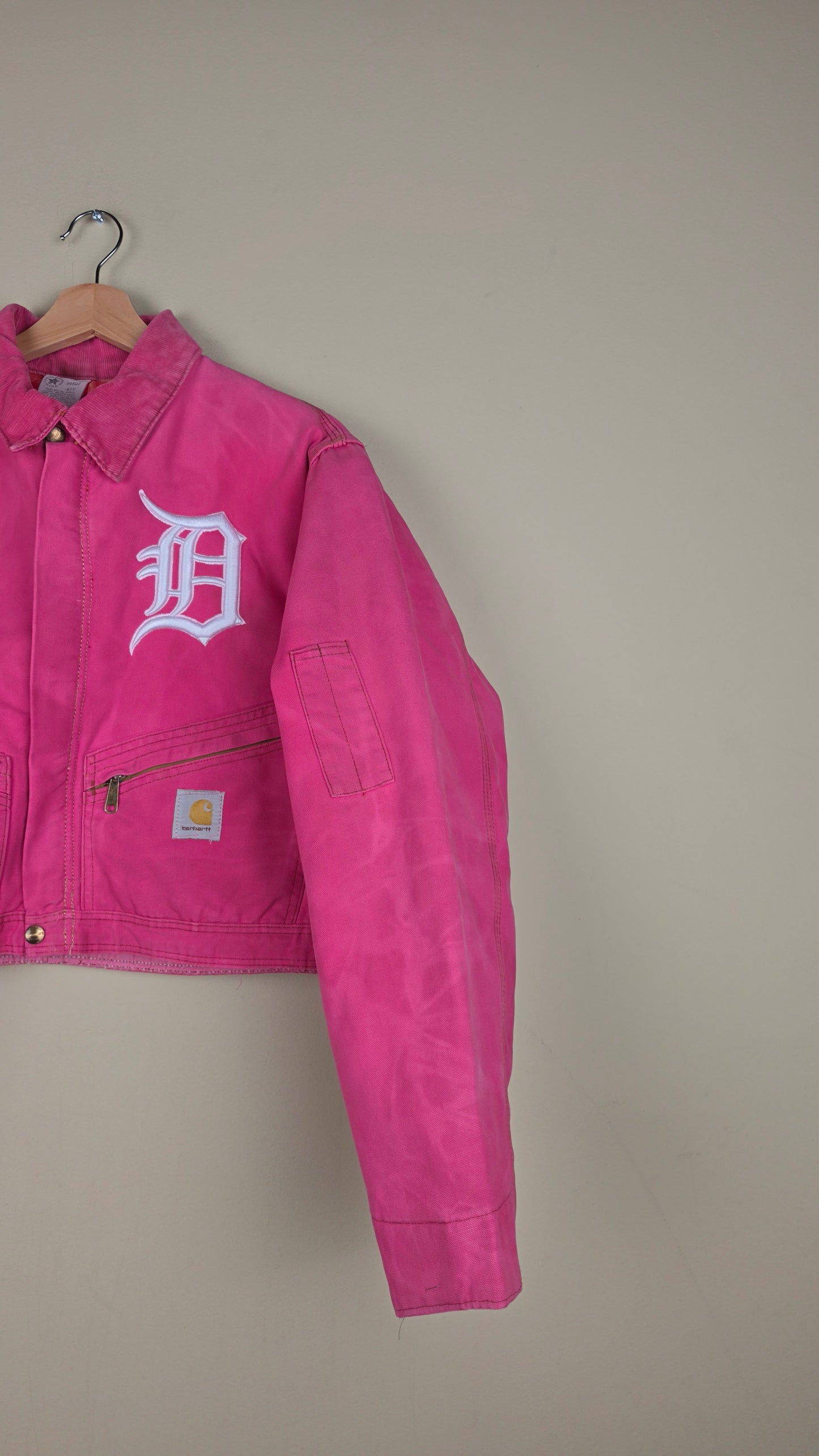 Vintage Carhartt X Detroit Cropped Jacket | Pink | Size M | AU14