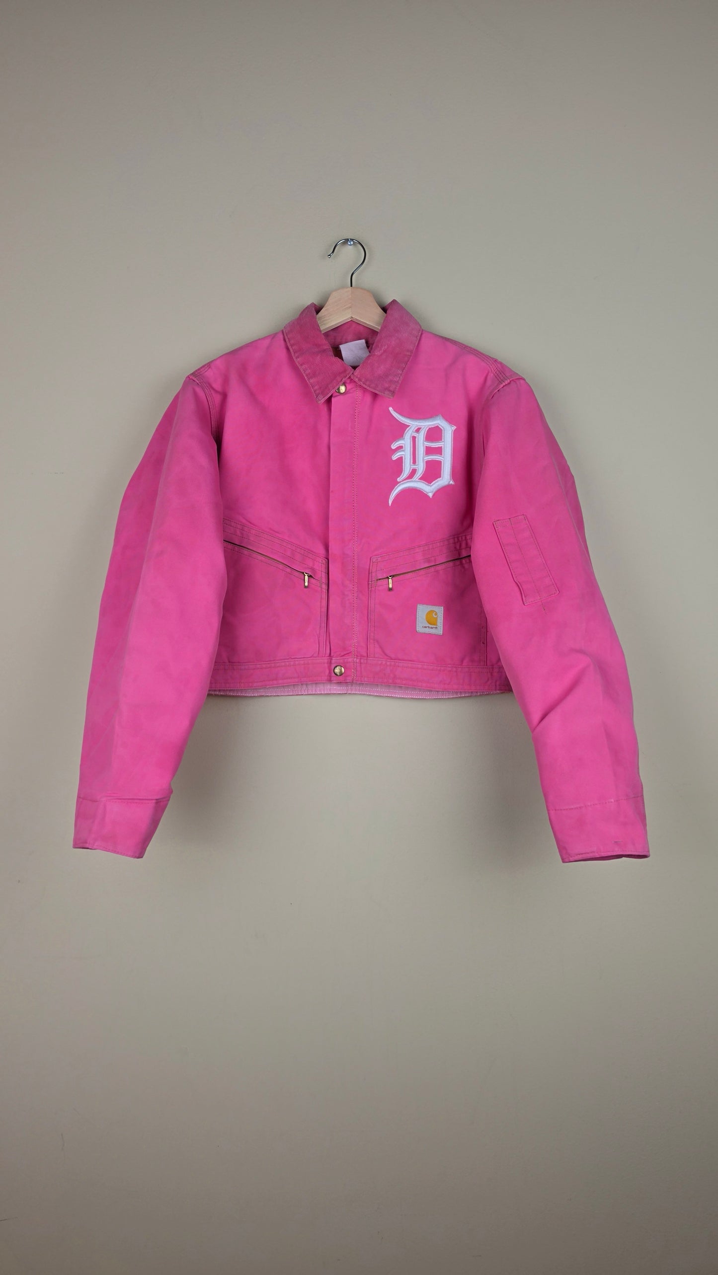 Vintage Carhartt X Detroit Cropped Jacket | Pink | Size S | AU15