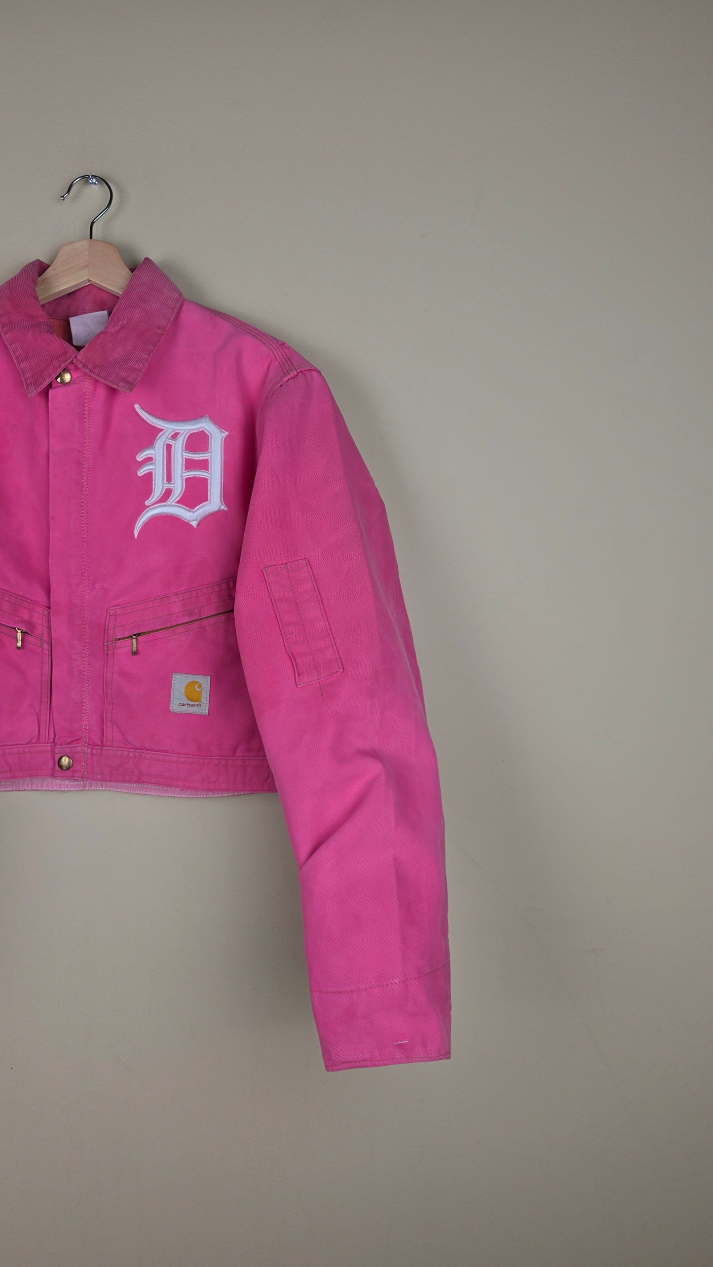 Vintage Carhartt X Detroit Cropped Jacket | Pink | Size S | AU15