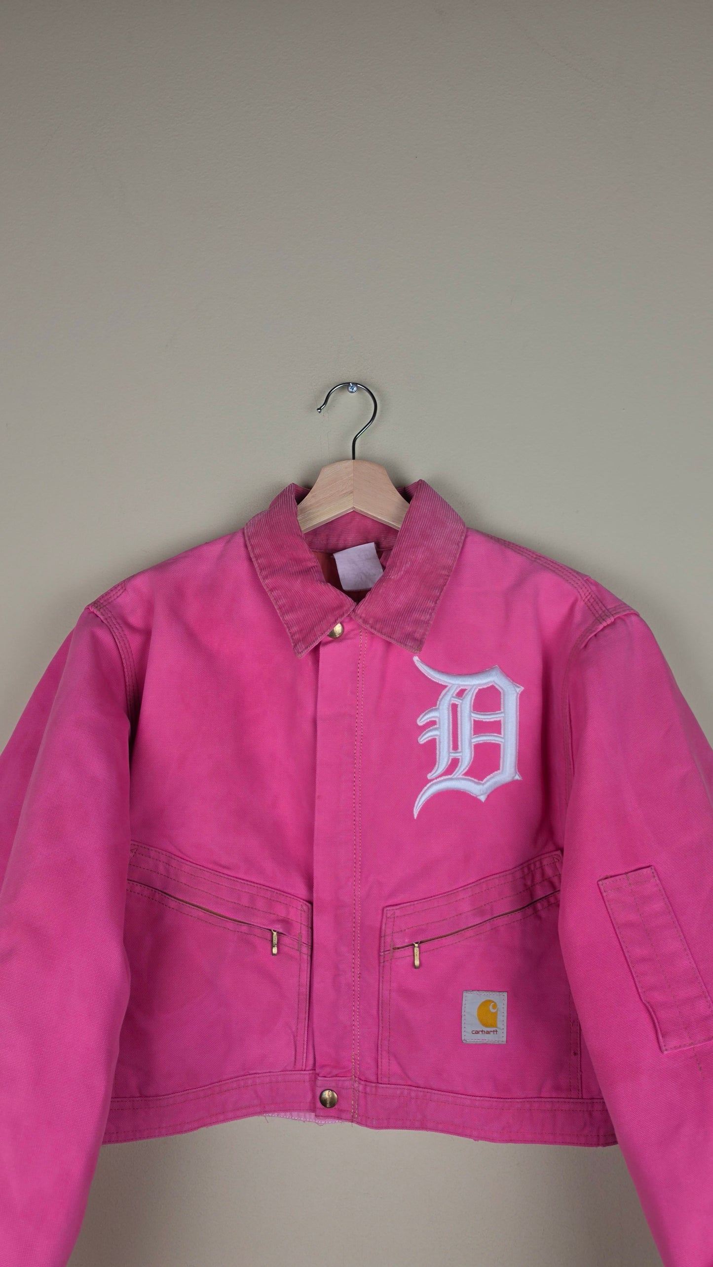 Vintage Carhartt X Detroit Cropped Jacket | Pink | Size S | AU15