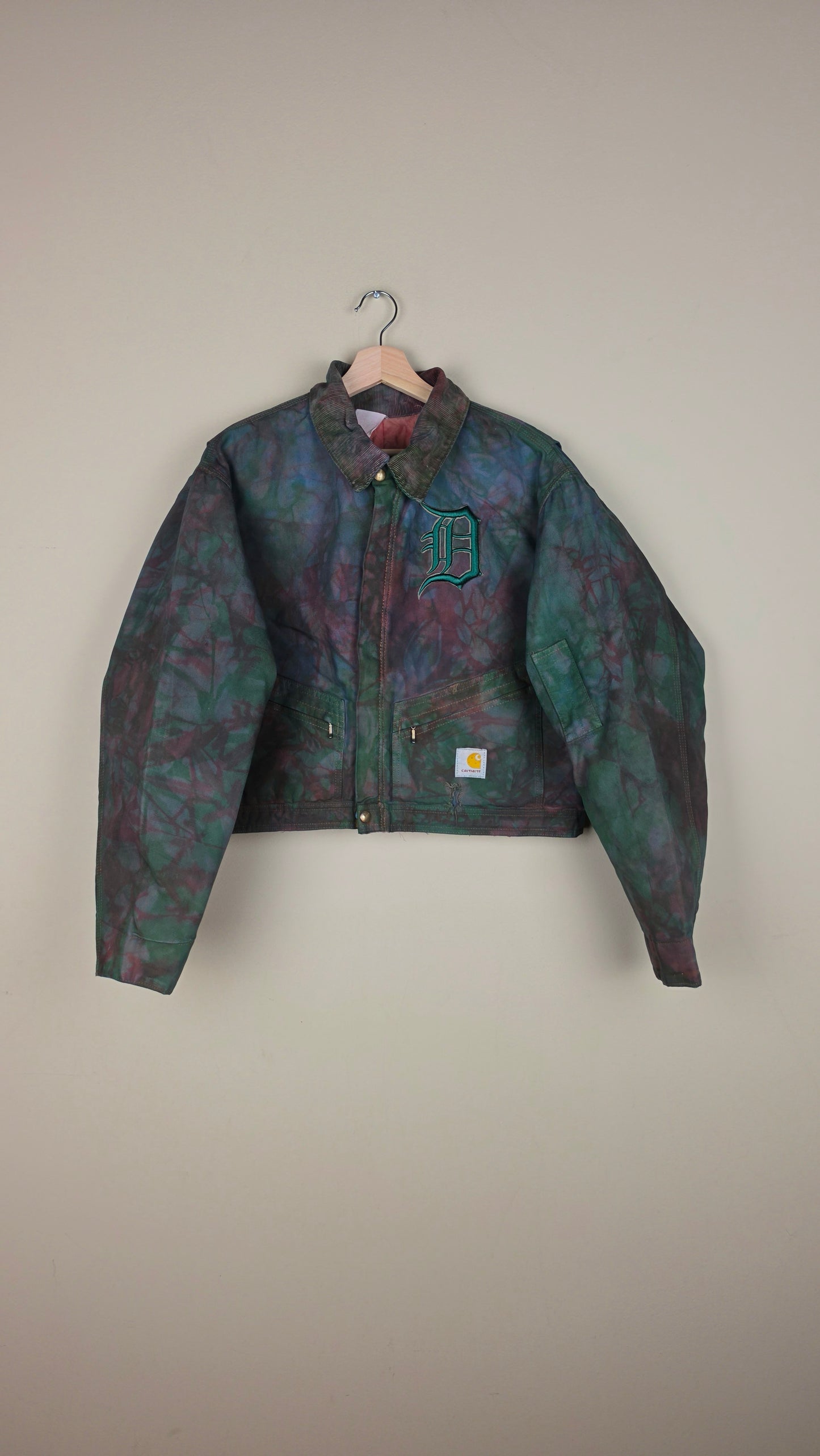 Vintage Carhartt X Detroit Cropped Jacket | Camo Green | Size XL | AU26