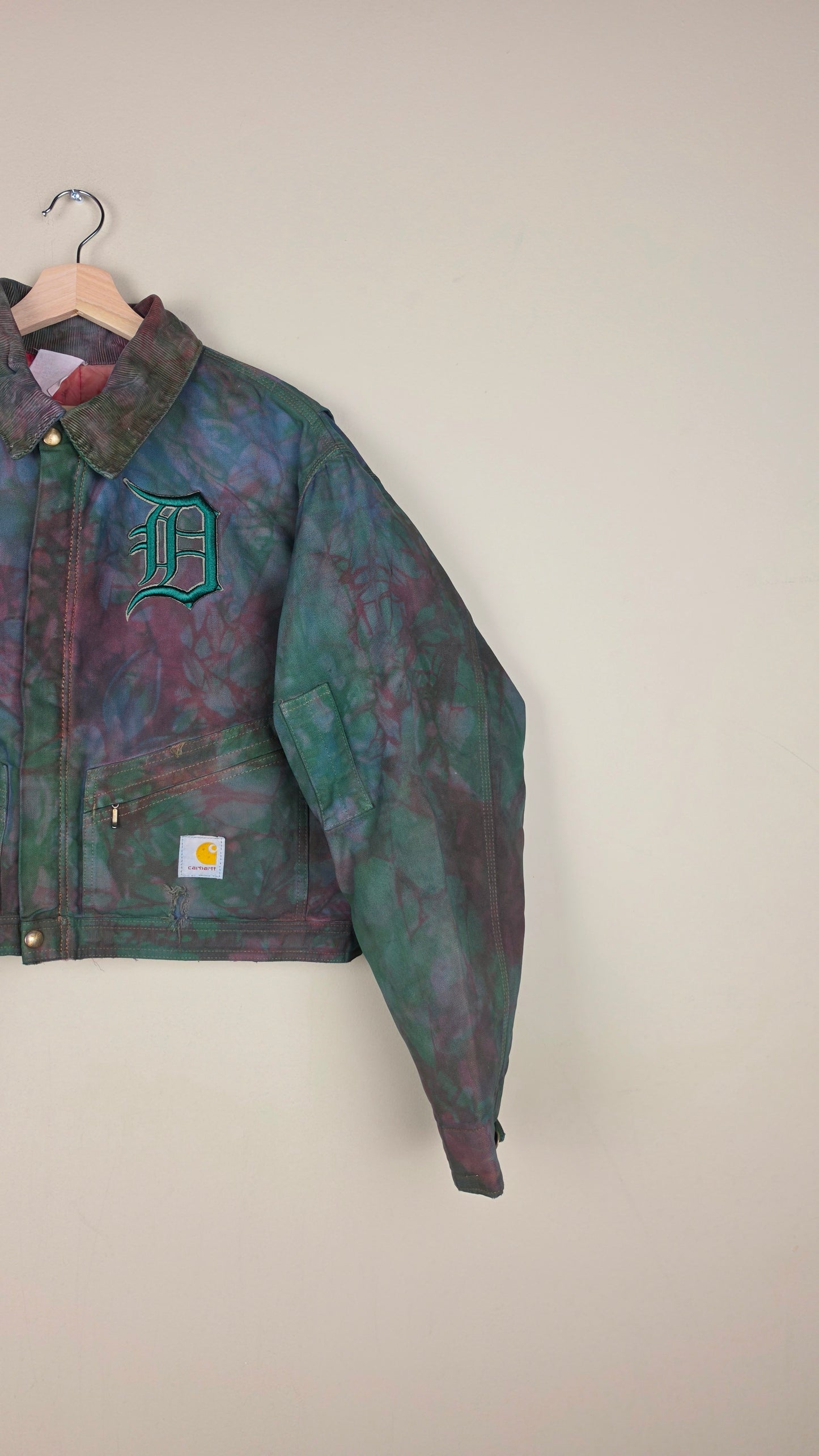 Vintage Carhartt X Detroit Cropped Jacket | Camo Green | Size XL | AU26
