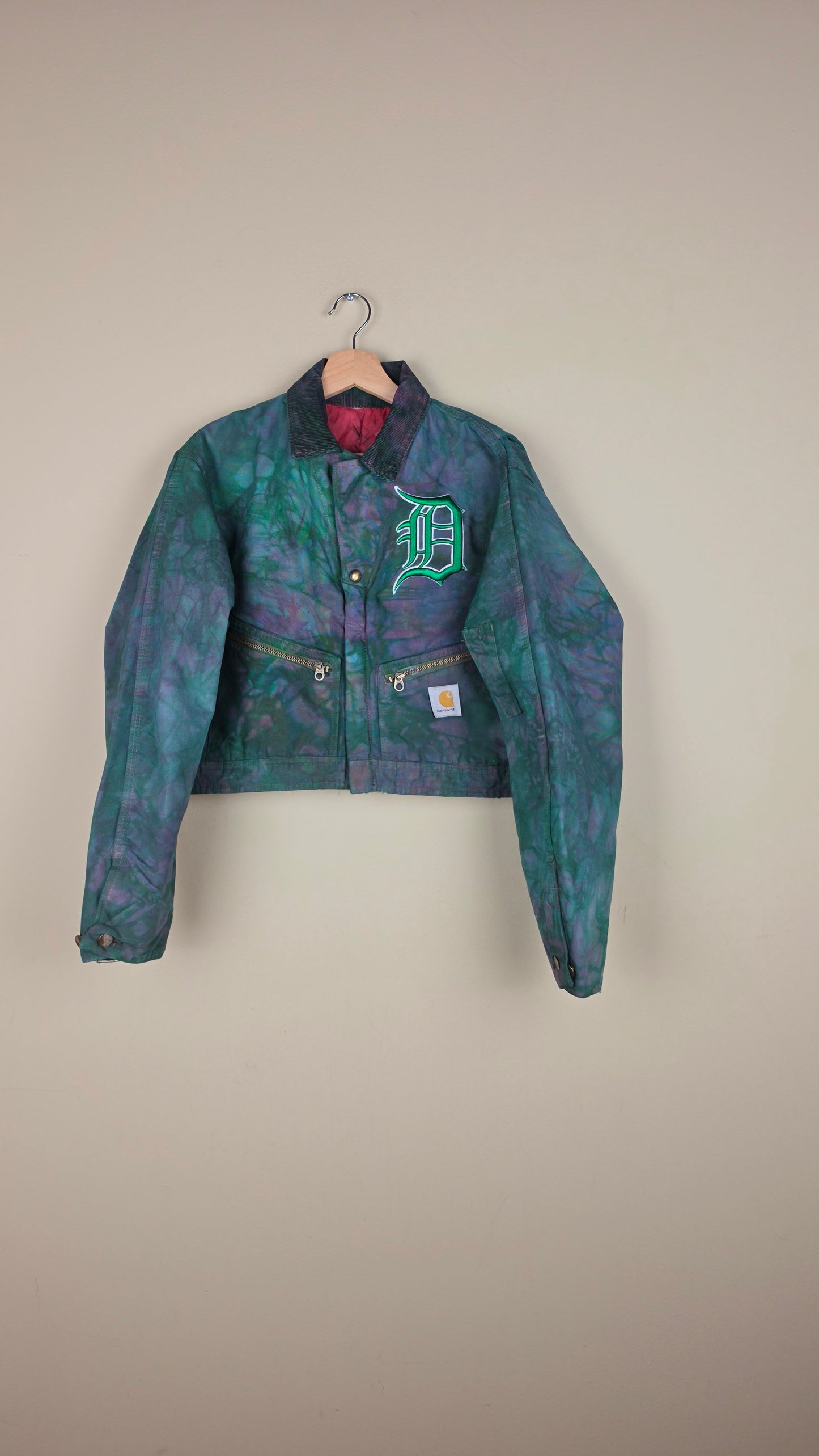 Vintage Carhartt X Detroit Cropped Jacket | Camo Green | Size S | AU27