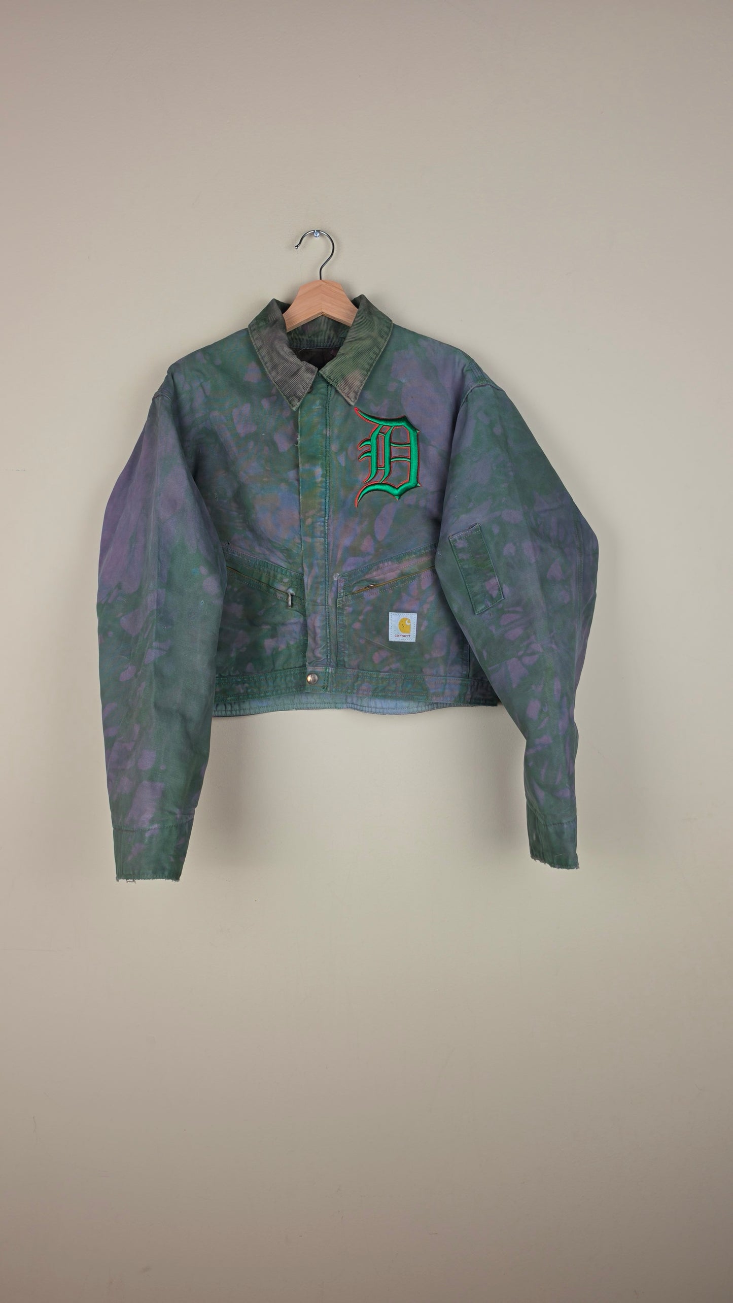 Vintage Carhartt X Detroit Cropped Jacket | Camo Green | Size M | AU28