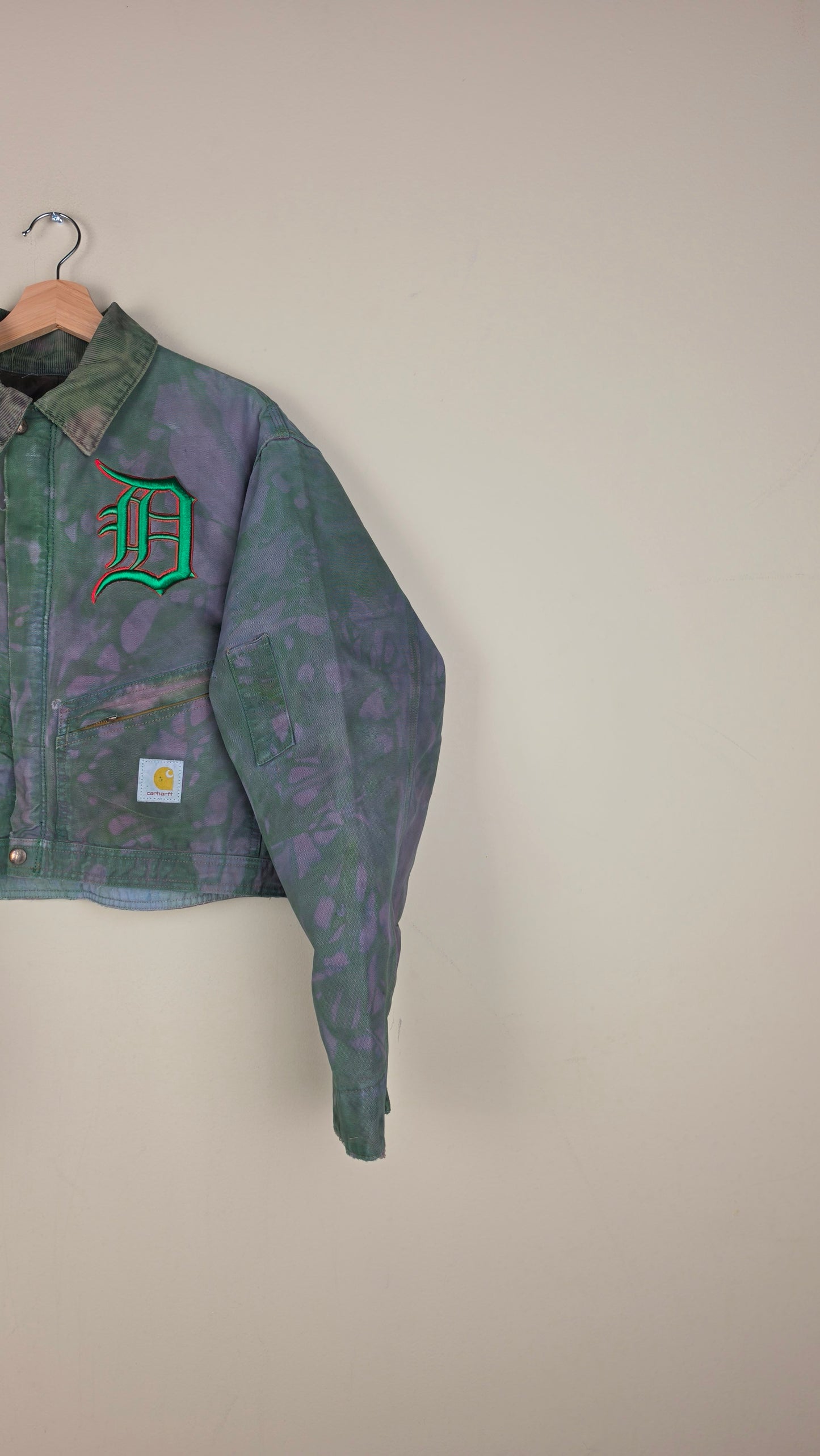 Vintage Carhartt X Detroit Cropped Jacket | Camo Green | Size M | AU28