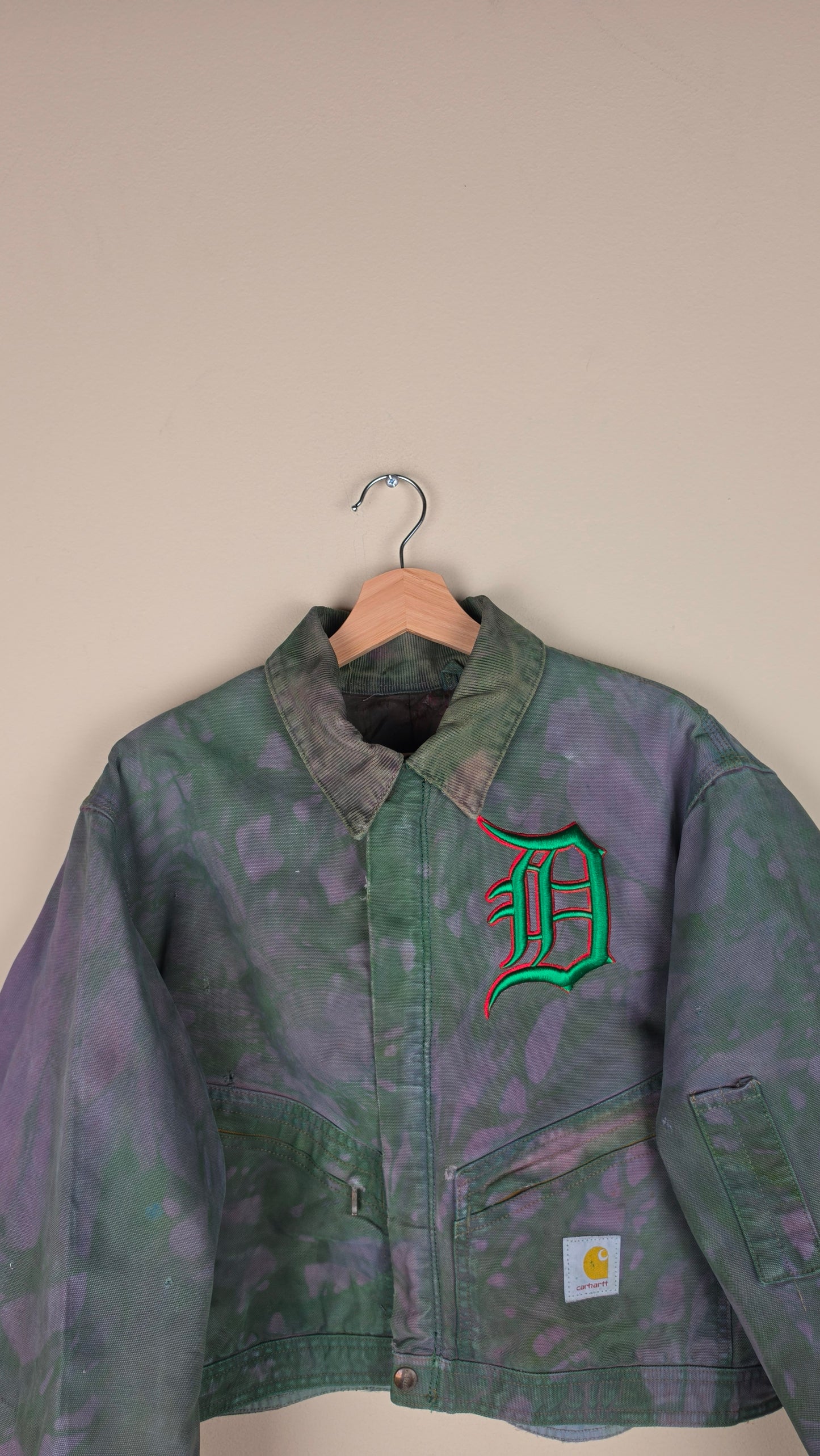 Vintage Carhartt X Detroit Cropped Jacket | Camo Green | Size M | AU28