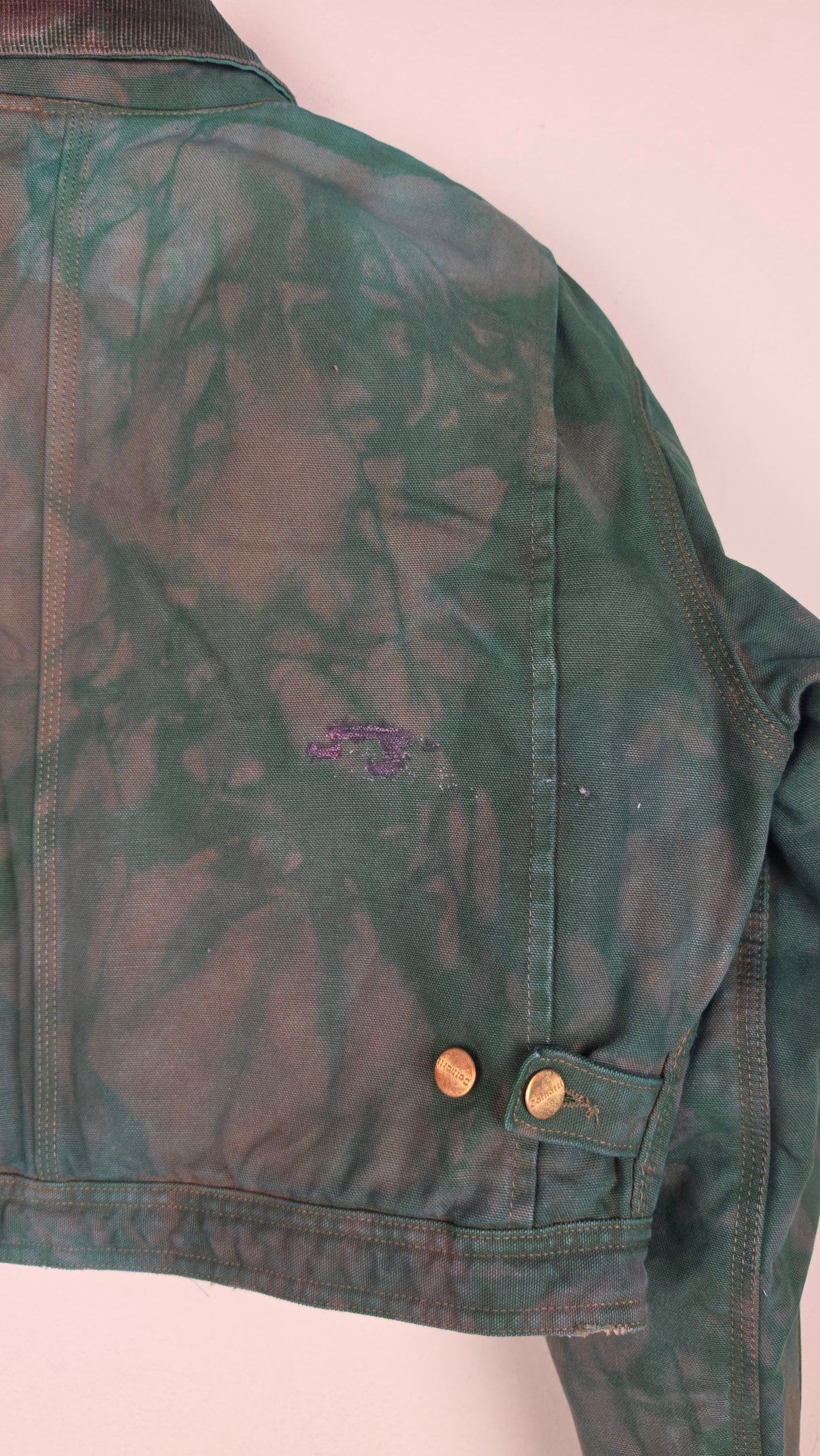 Vintage Carhartt X Detroit Cropped Jacket | Camo Green | Size S | AU29