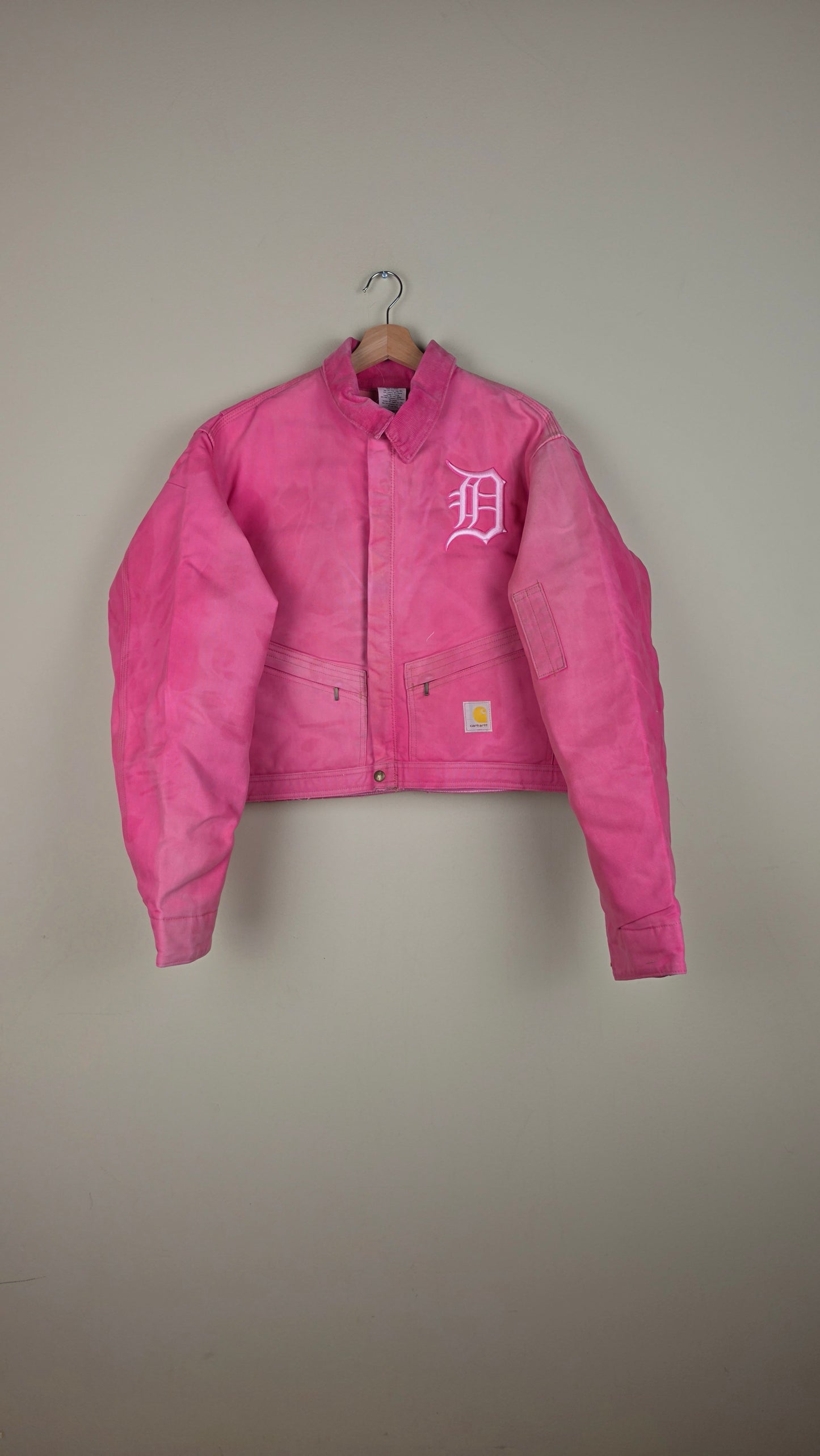 Vintage Carhartt X Detroit Cropped Jacket | Pink | Size L | AU35