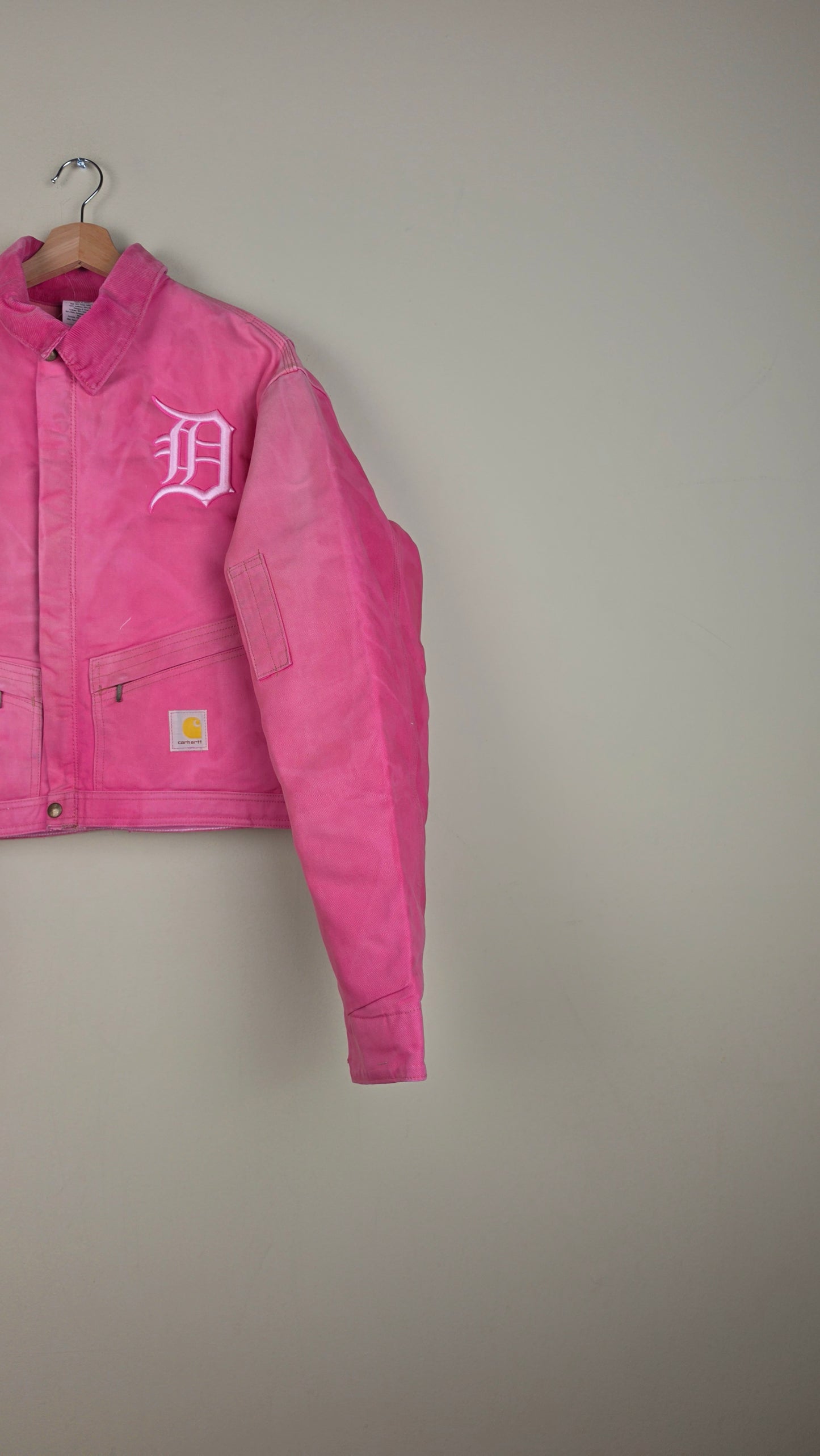 Vintage Carhartt X Detroit Cropped Jacket | Pink | Size L | AU35