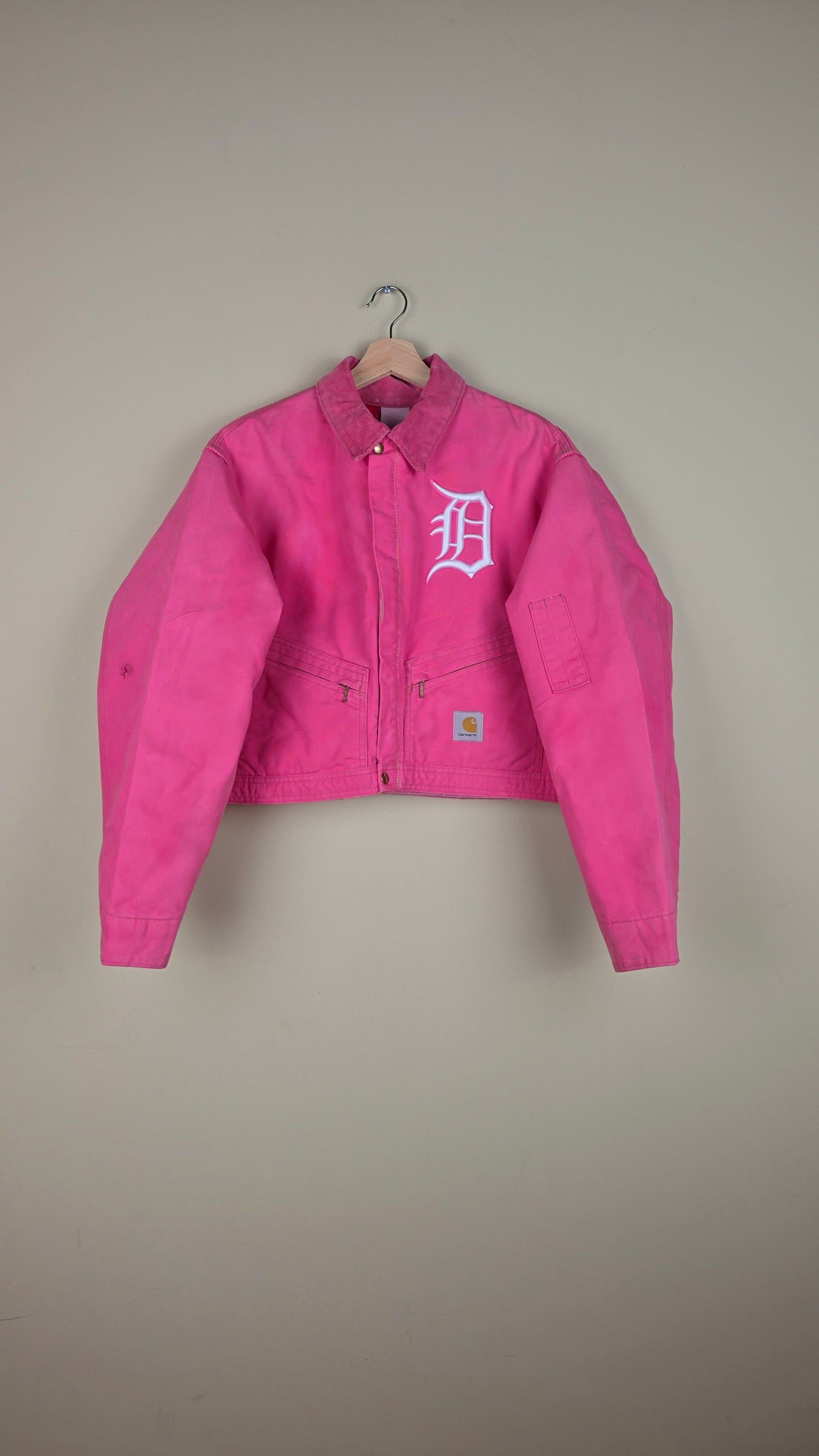 Vintage Carhartt X Detroit Cropped Jacket | Pink | Size XL | AU36
