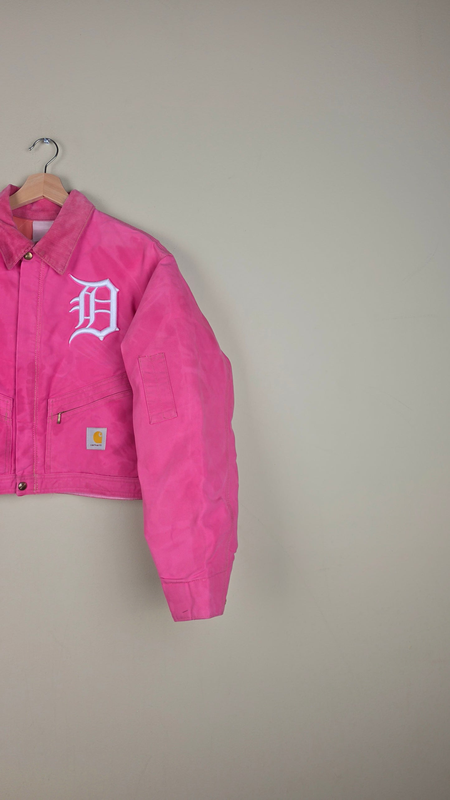 Vintage Carhartt X Detroit Cropped Jacket | Pink | Size L | AU37
