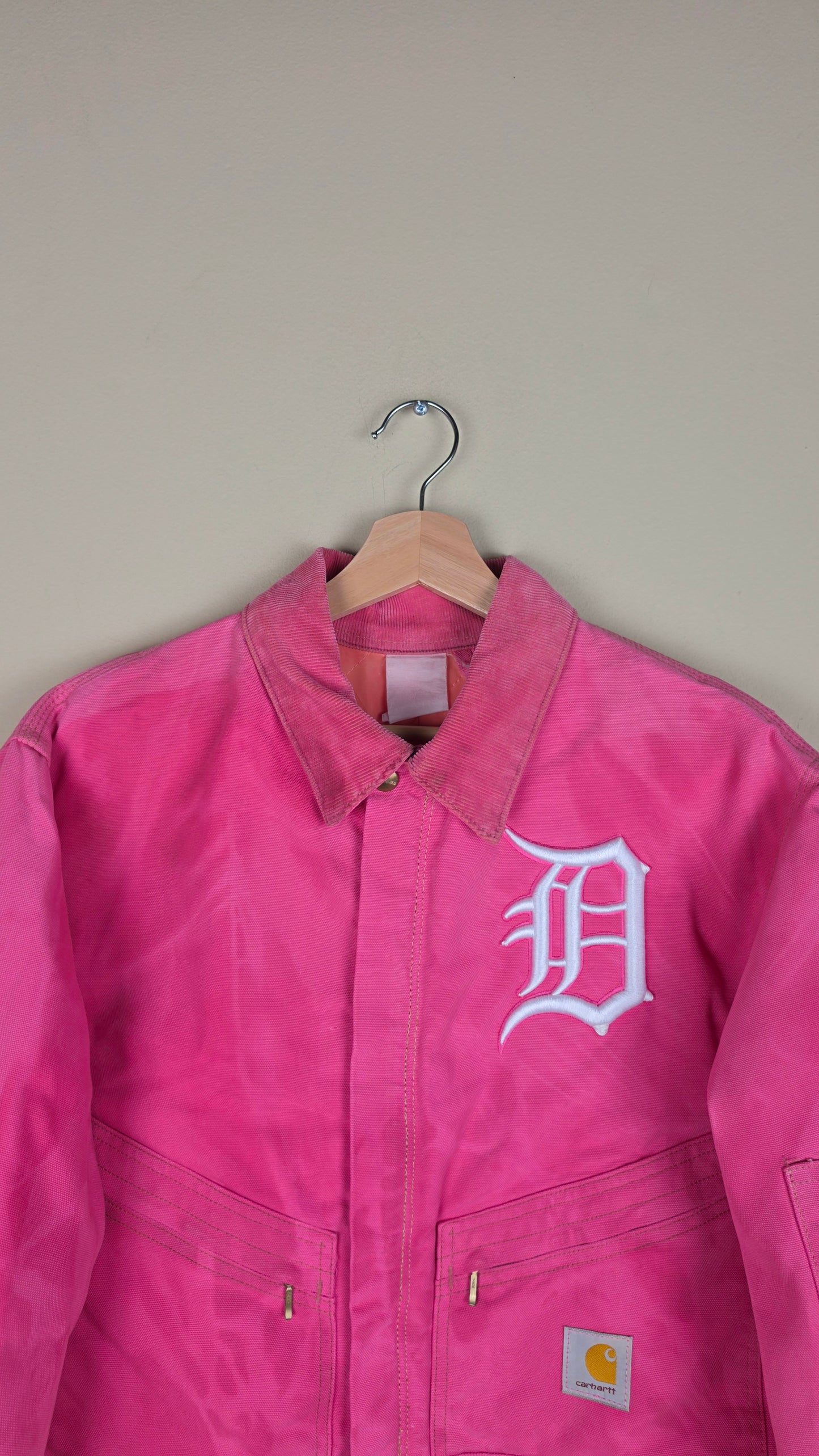 Vintage Carhartt X Detroit Cropped Jacket | Pink | Size L | AU37