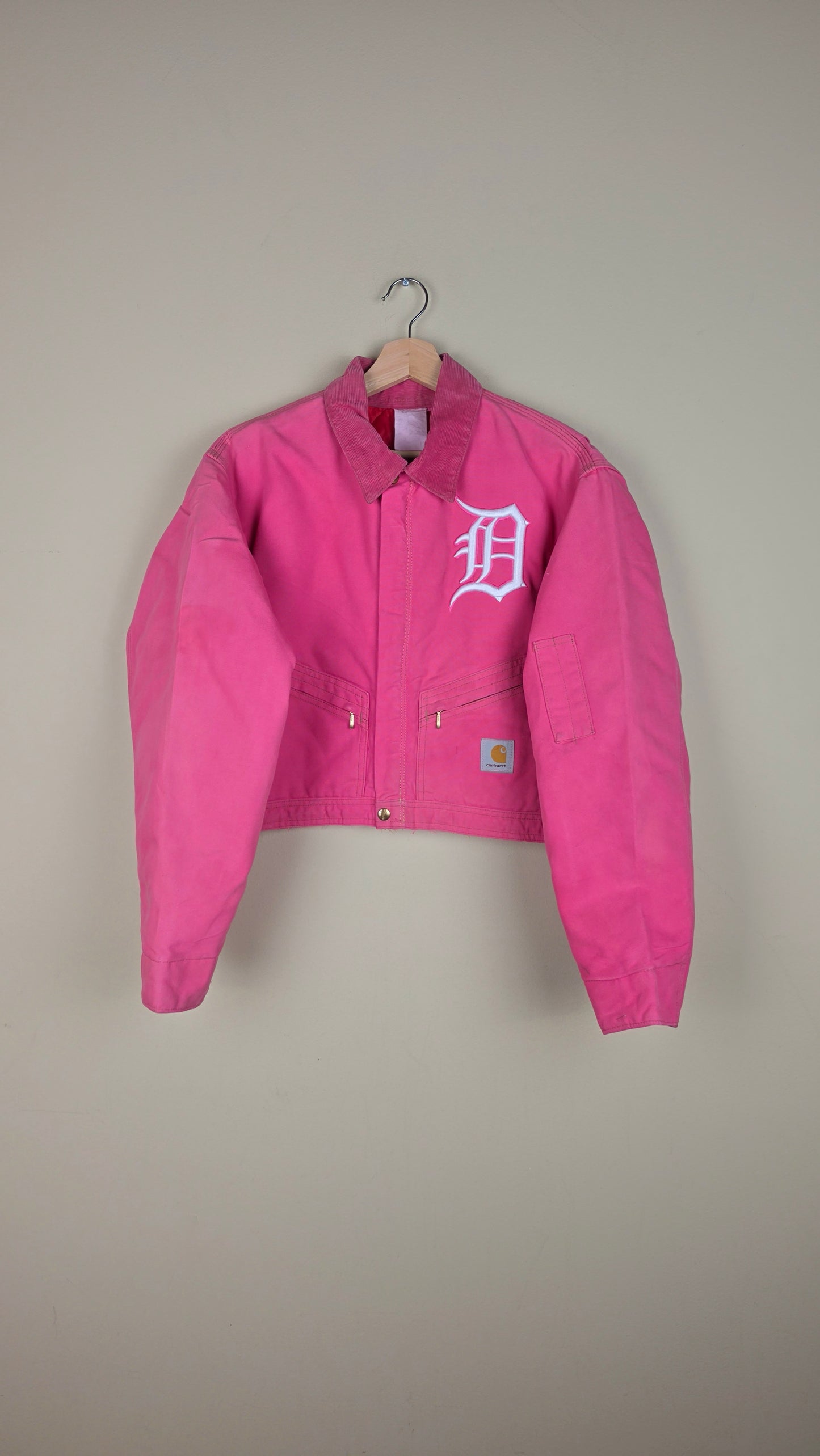Vintage Carhartt X Detroit Cropped Jacket | Pink | Size L | AU38
