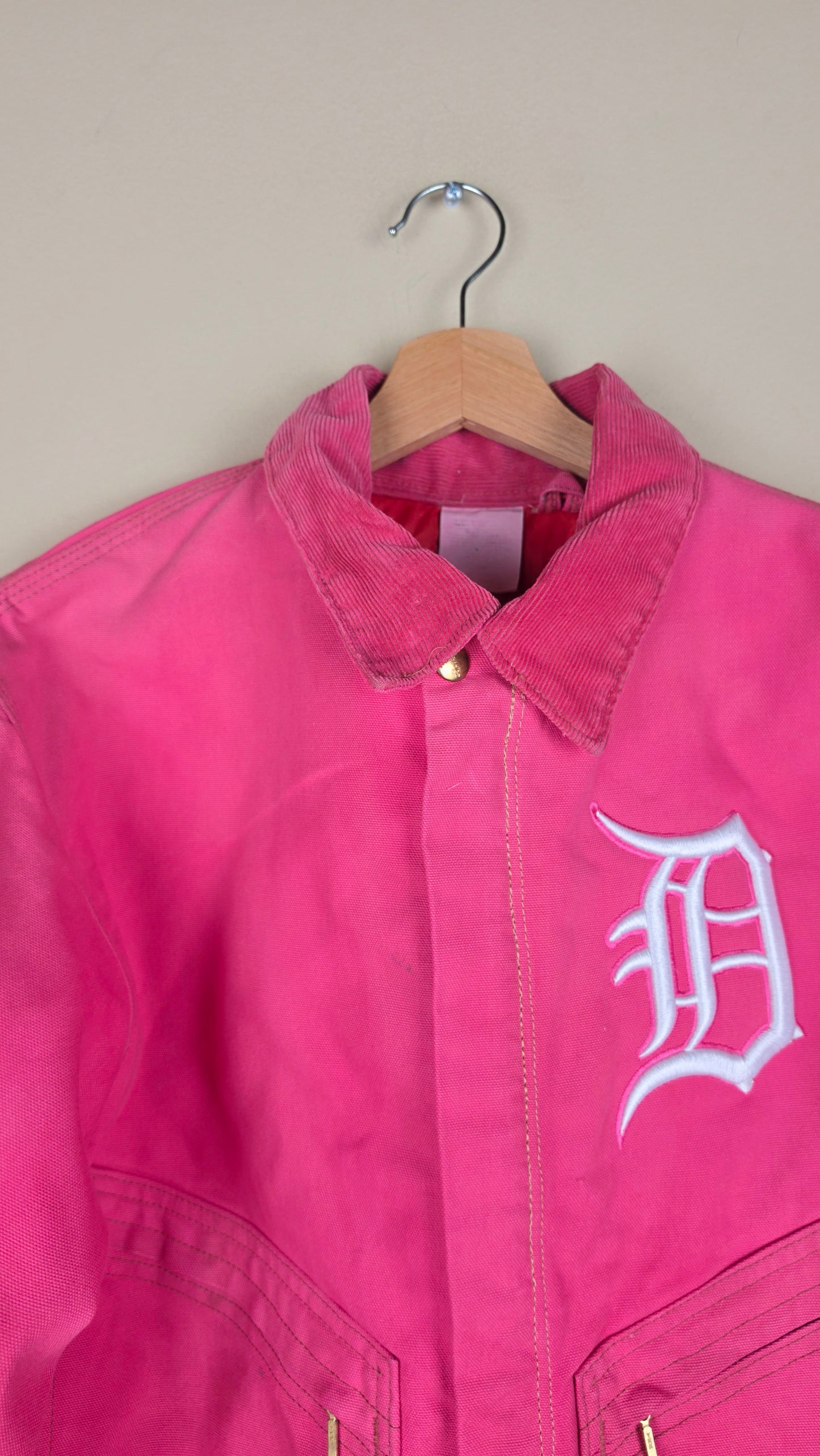 Vintage Carhartt X Detroit Cropped Jacket | Pink | Size L | AU39