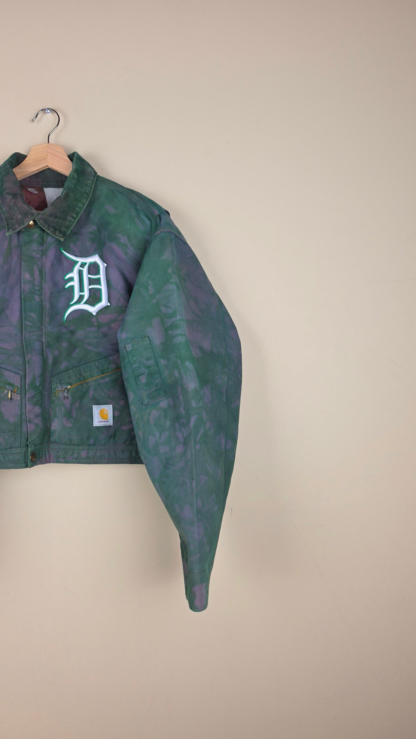 Vintage Carhartt X Detroit Cropped Jacket | Camo Green | Size XL | AU40
