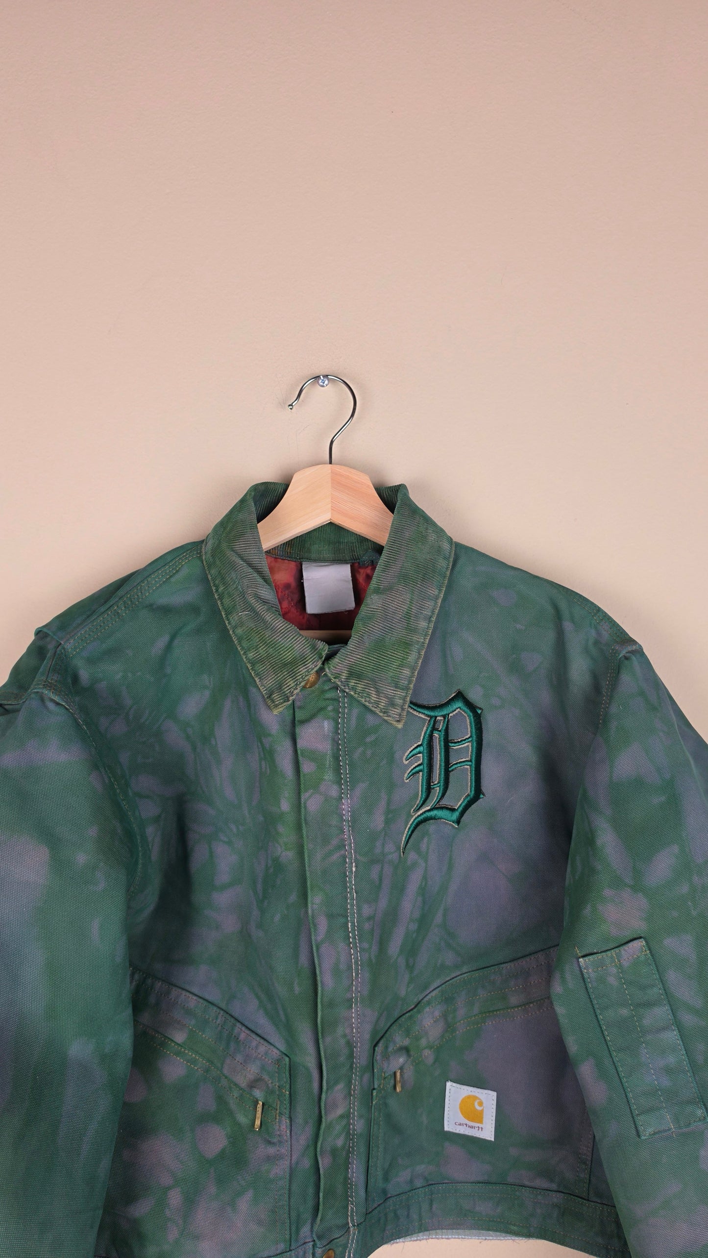 Vintage Carhartt X Detroit Cropped Jacket | Camo Green | Size L | AU41