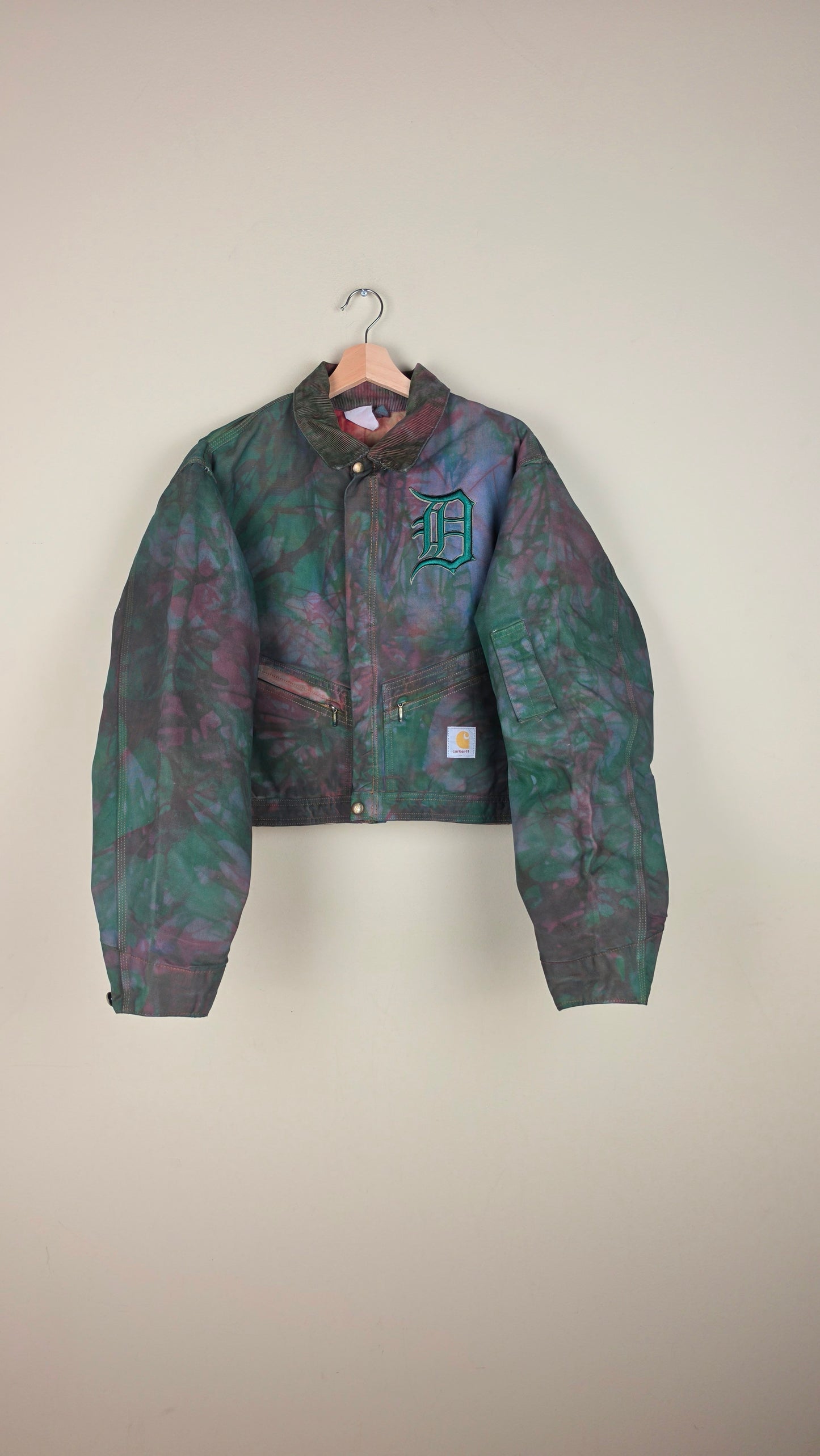 Vintage Carhartt X Detroit Cropped Jacket | Camo Green | Size L | AU42