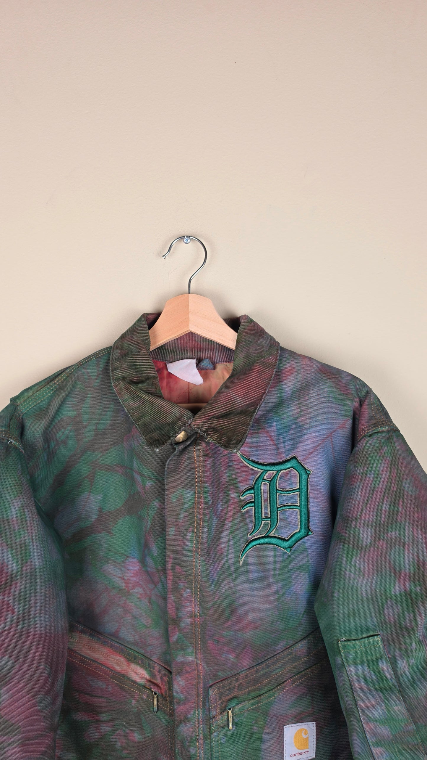 Vintage Carhartt X Detroit Cropped Jacket | Camo Green | Size L | AU42
