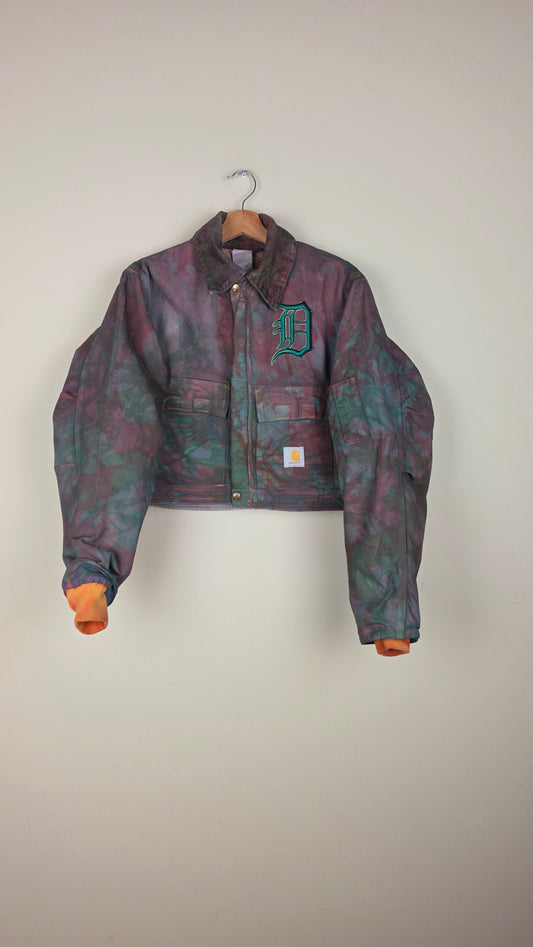Vintage Carhartt X Detroit Cropped Jacket | Camo Green | Size S | AU43
