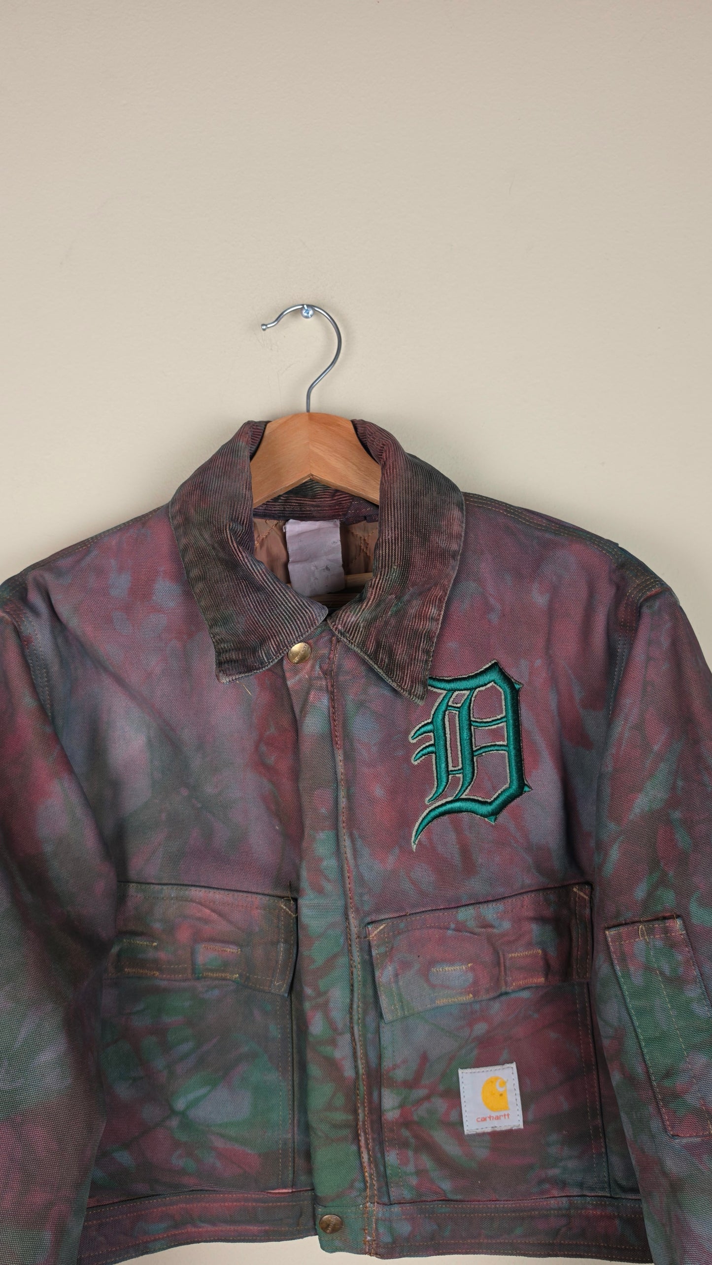 Vintage Carhartt X Detroit Cropped Jacket | Camo Green | Size S | AU43