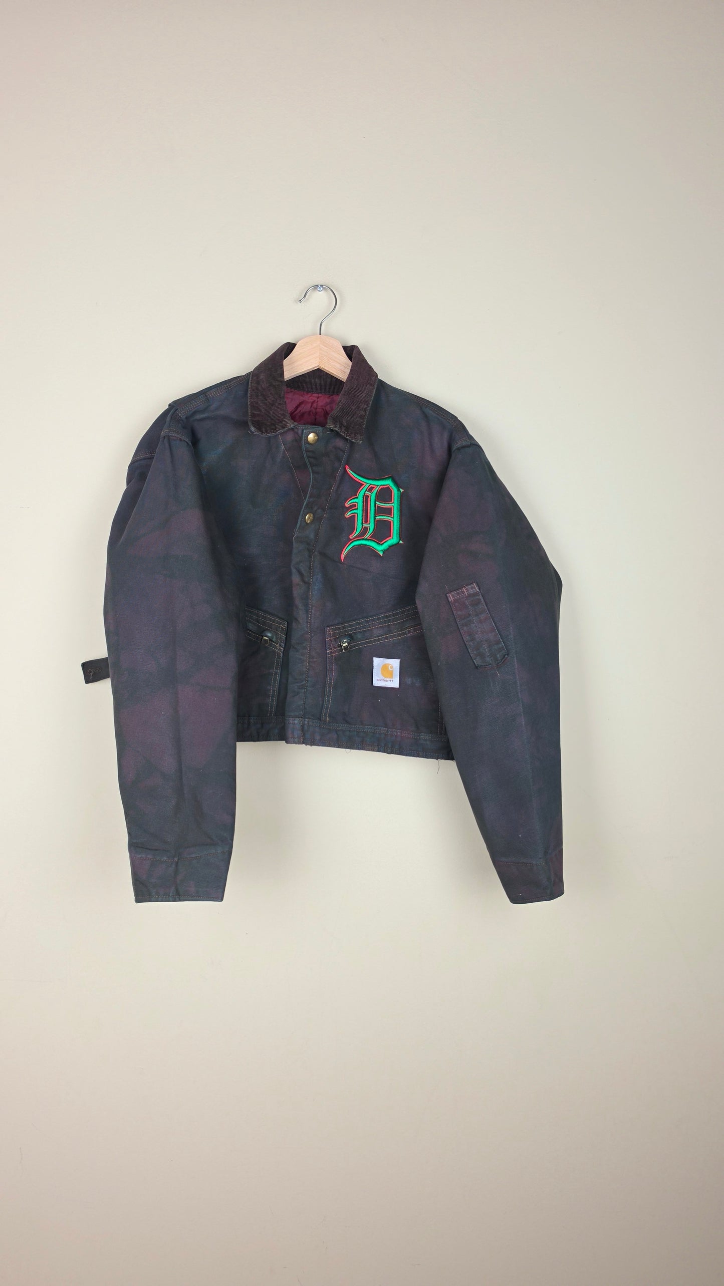 Vintage Carhartt X Detroit Cropped Jacket | Camo Green | Size M | AU52