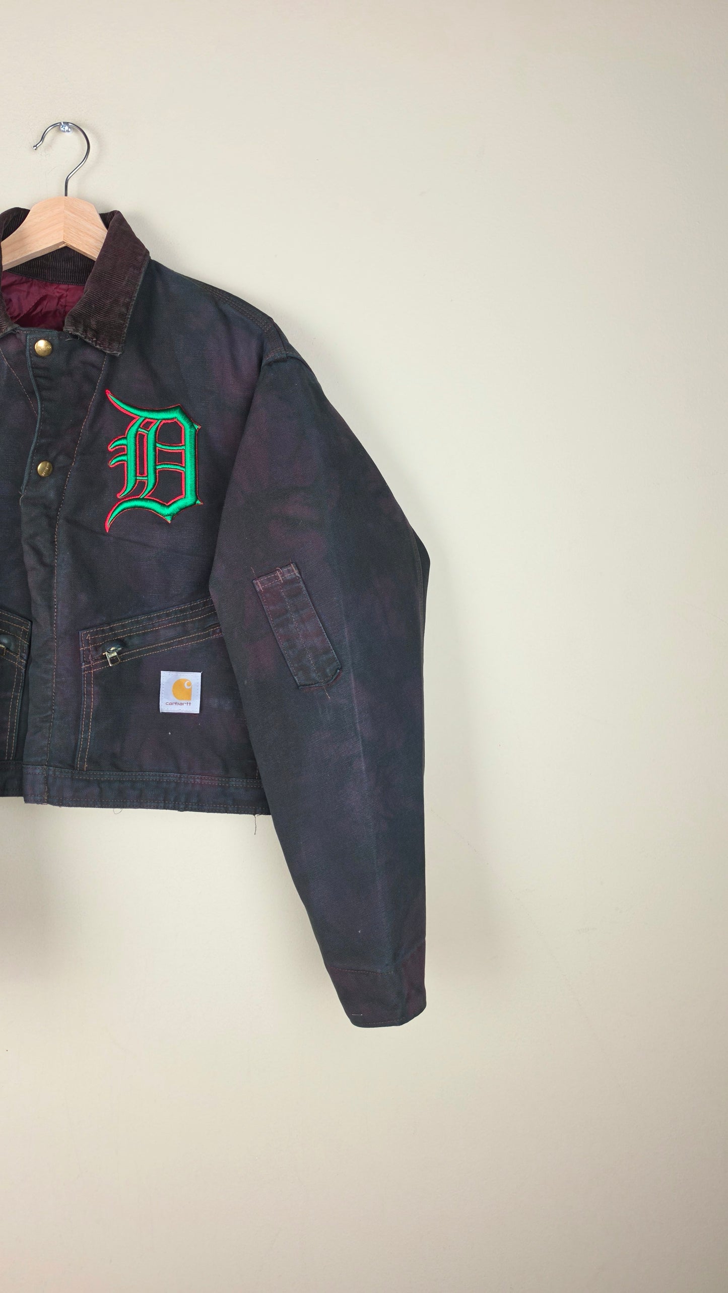 Vintage Carhartt X Detroit Cropped Jacket | Camo Green | Size M | AU52