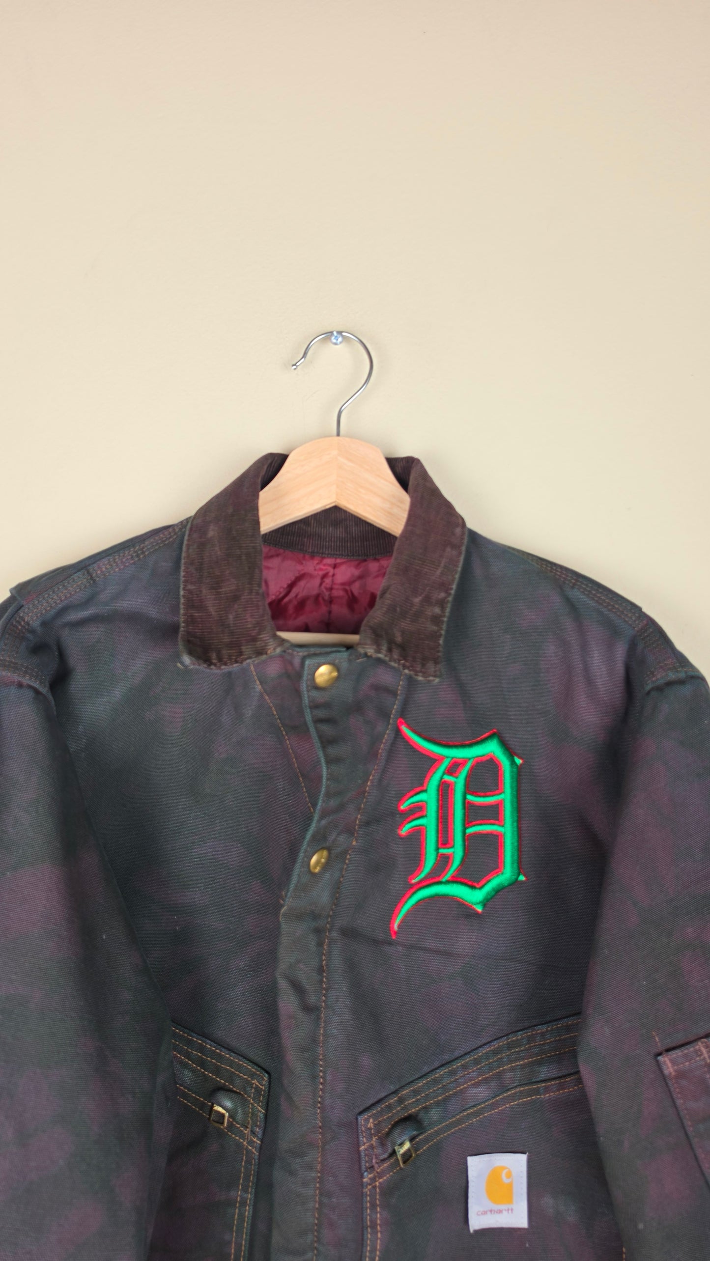 Vintage Carhartt X Detroit Cropped Jacket | Camo Green | Size M | AU52