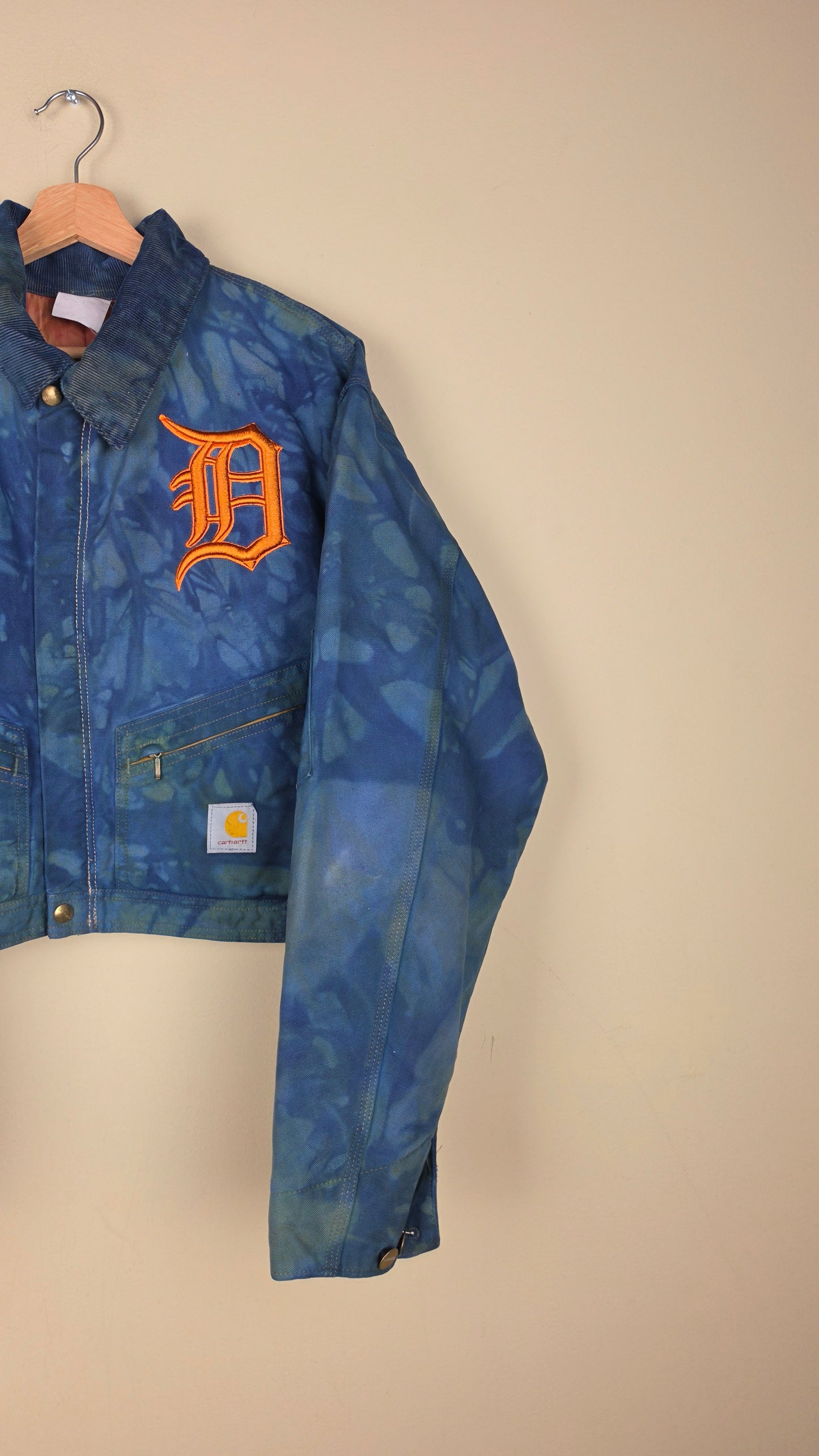Vintage Carhartt X Detroit Cropped Jacket | Camo Blue | Size XL | AU60