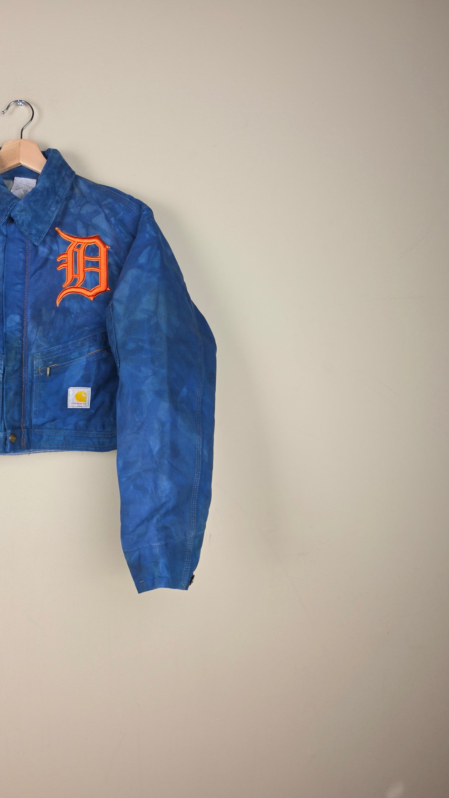 Vintage Carhartt X Detroit Cropped Jacket | Camo Blue | Size S | AU61