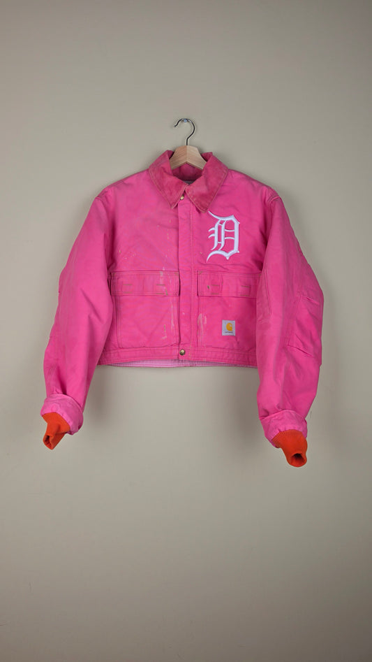 Vintage Carhartt X Detroit Cropped Jacket | Pink | Size L | AU64