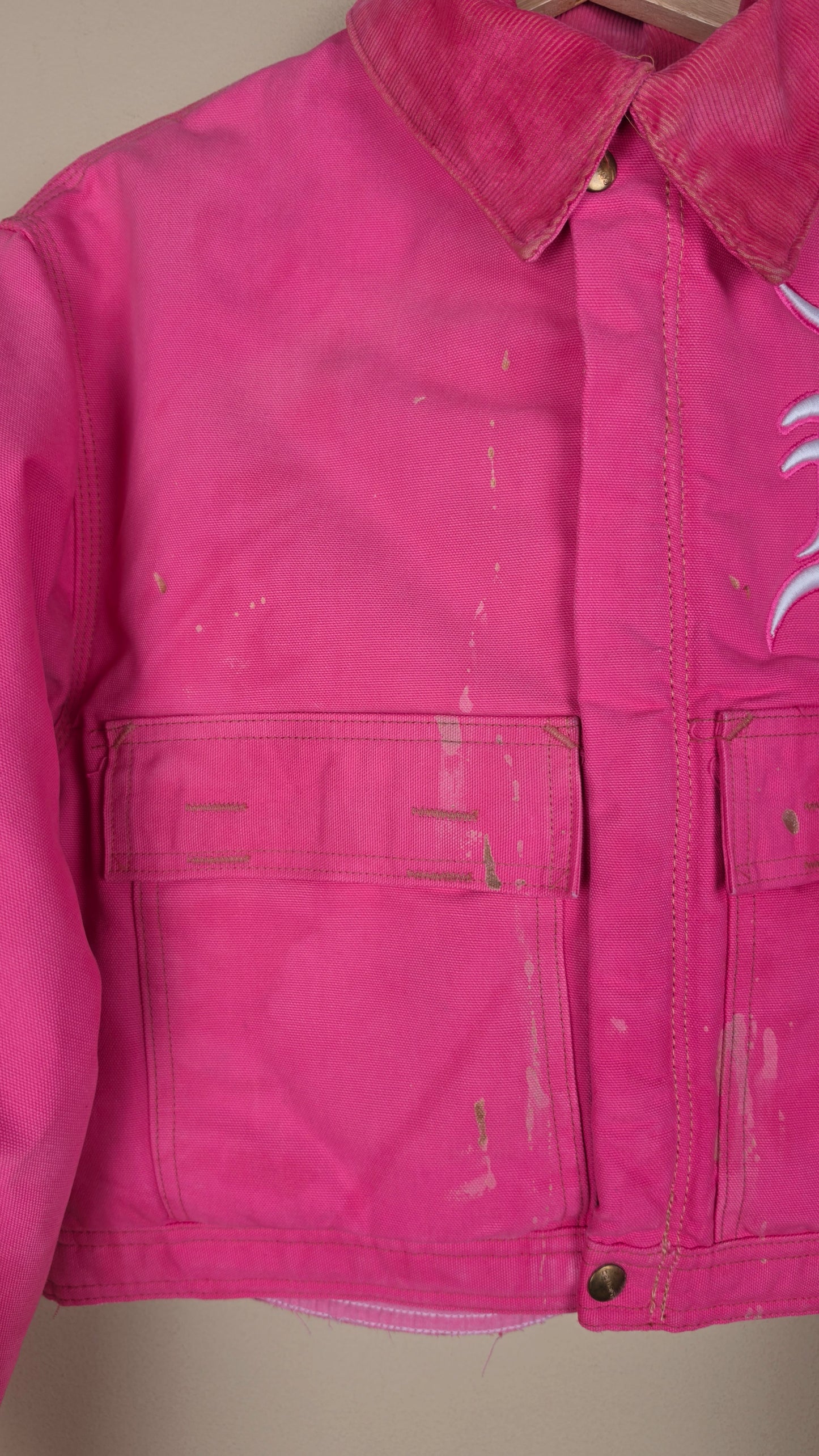 Vintage Carhartt X Detroit Cropped Jacket | Pink | Size L | AU64