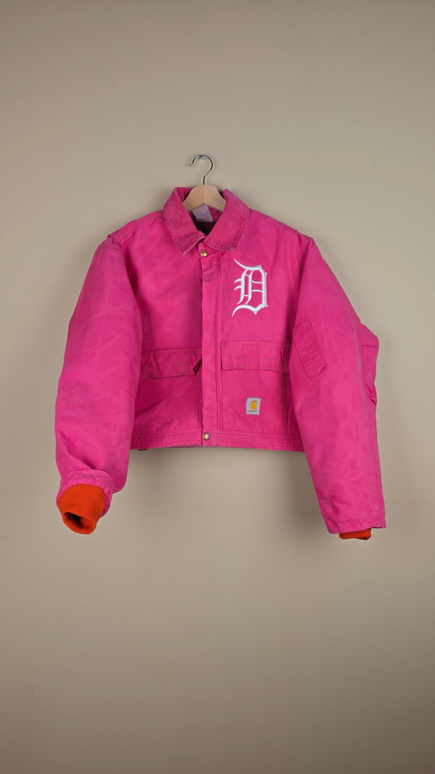 Vintage Carhartt X Detroit Cropped Jacket | Pink | Size XL | AU70