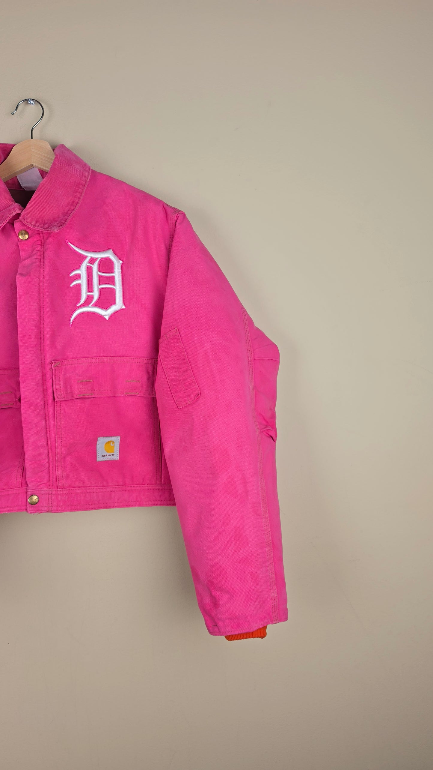 Vintage Carhartt X Detroit Cropped Jacket | Pink | Size XL | AU70