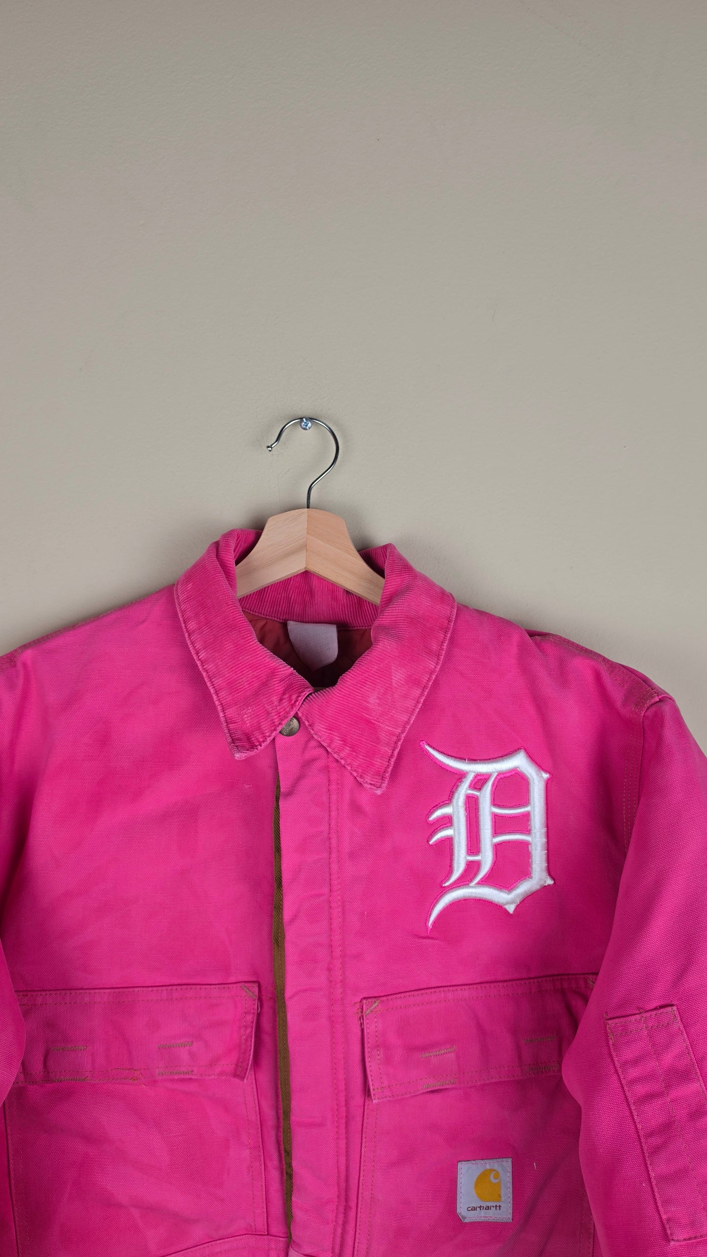 Vintage Carhartt X Detroit Cropped Jacket | Pink | Size L | AU71