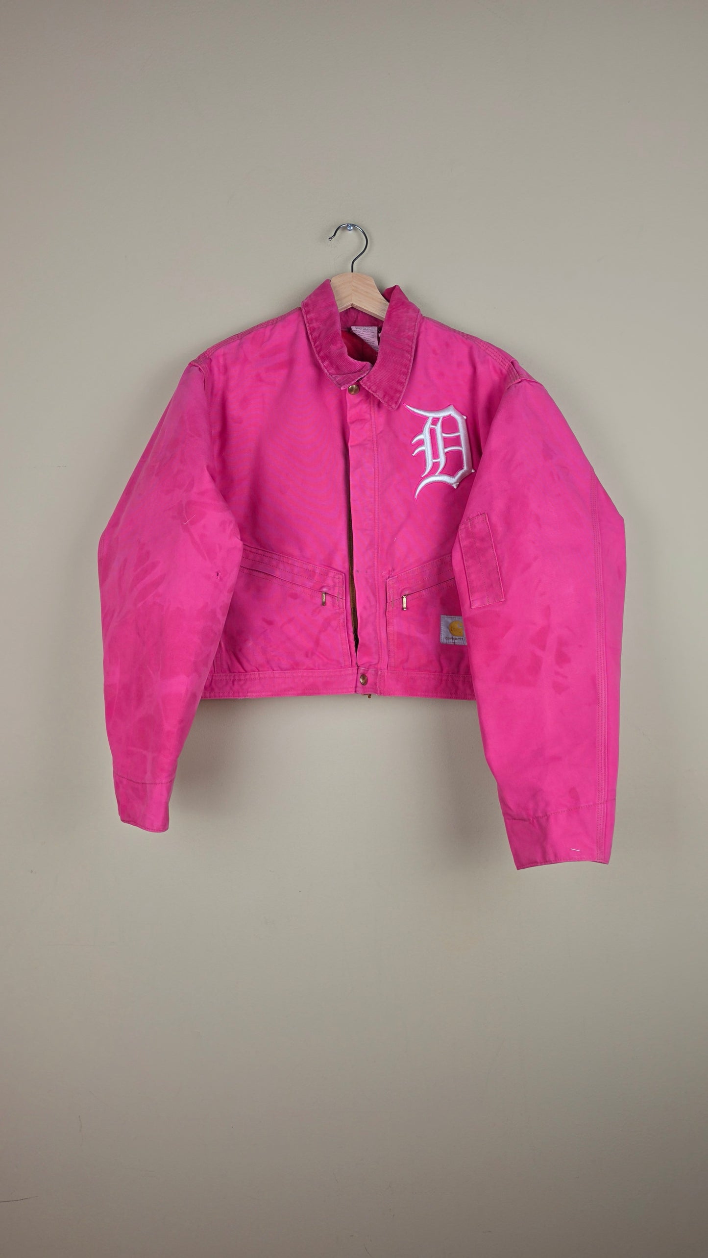 Vintage Carhartt X Detroit Cropped Jacket | Pink | Size L | AU72
