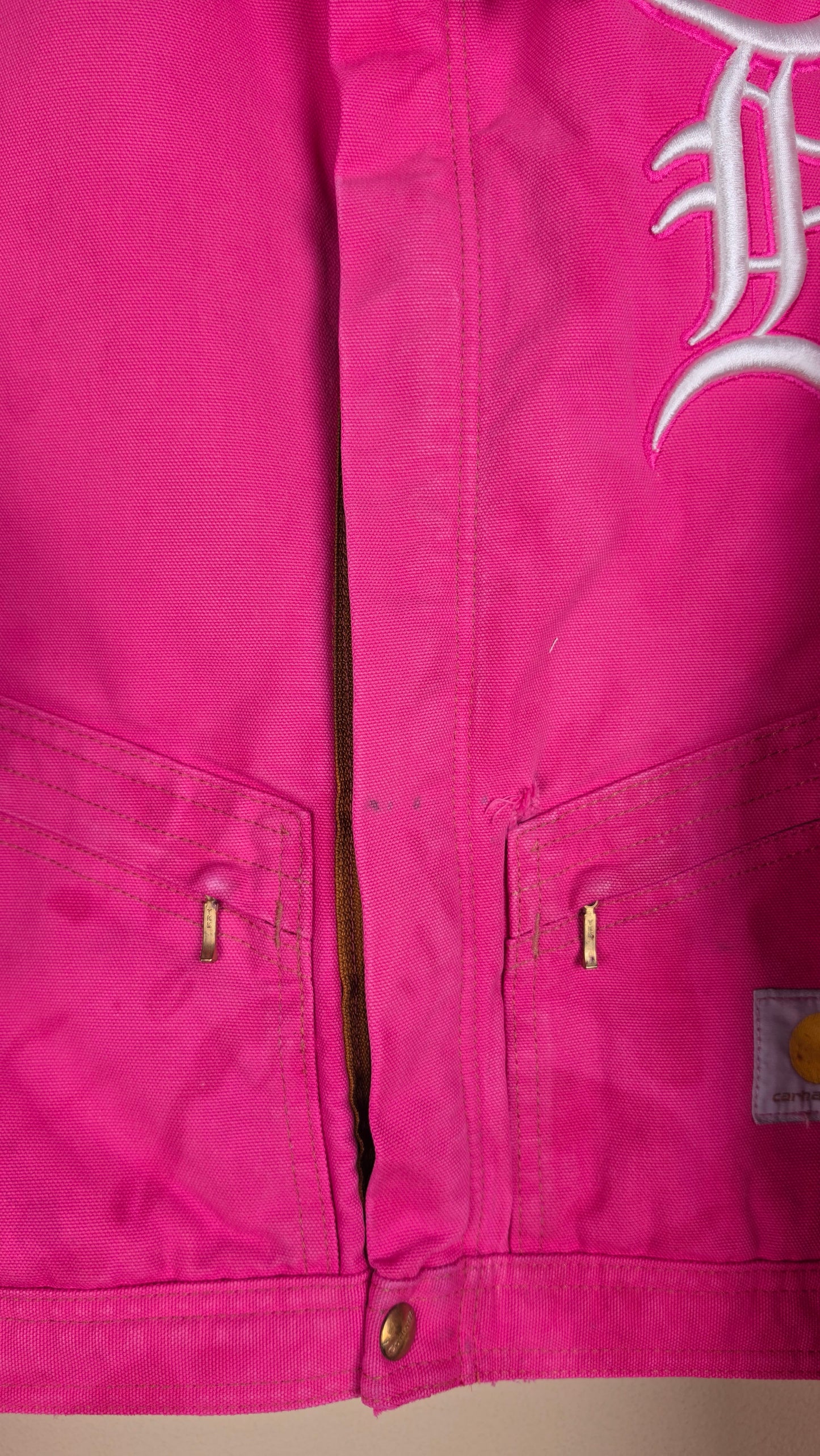 Vintage Carhartt X Detroit Cropped Jacket | Pink | Size L | AU72