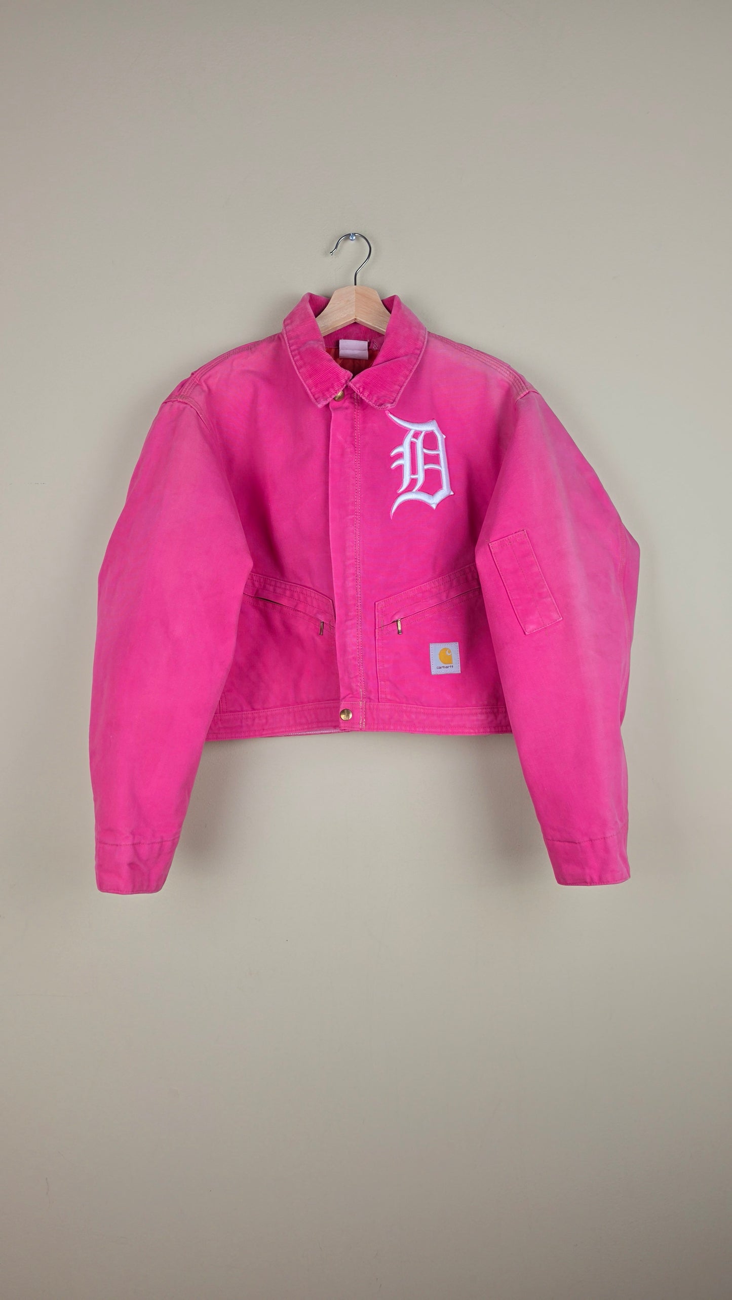 Vintage Carhartt X Detroit Cropped Jacket | Pink | Size L | AU73