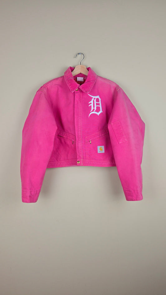 Vintage Carhartt X Detroit Cropped Jacket | Pink | Size L | AU73