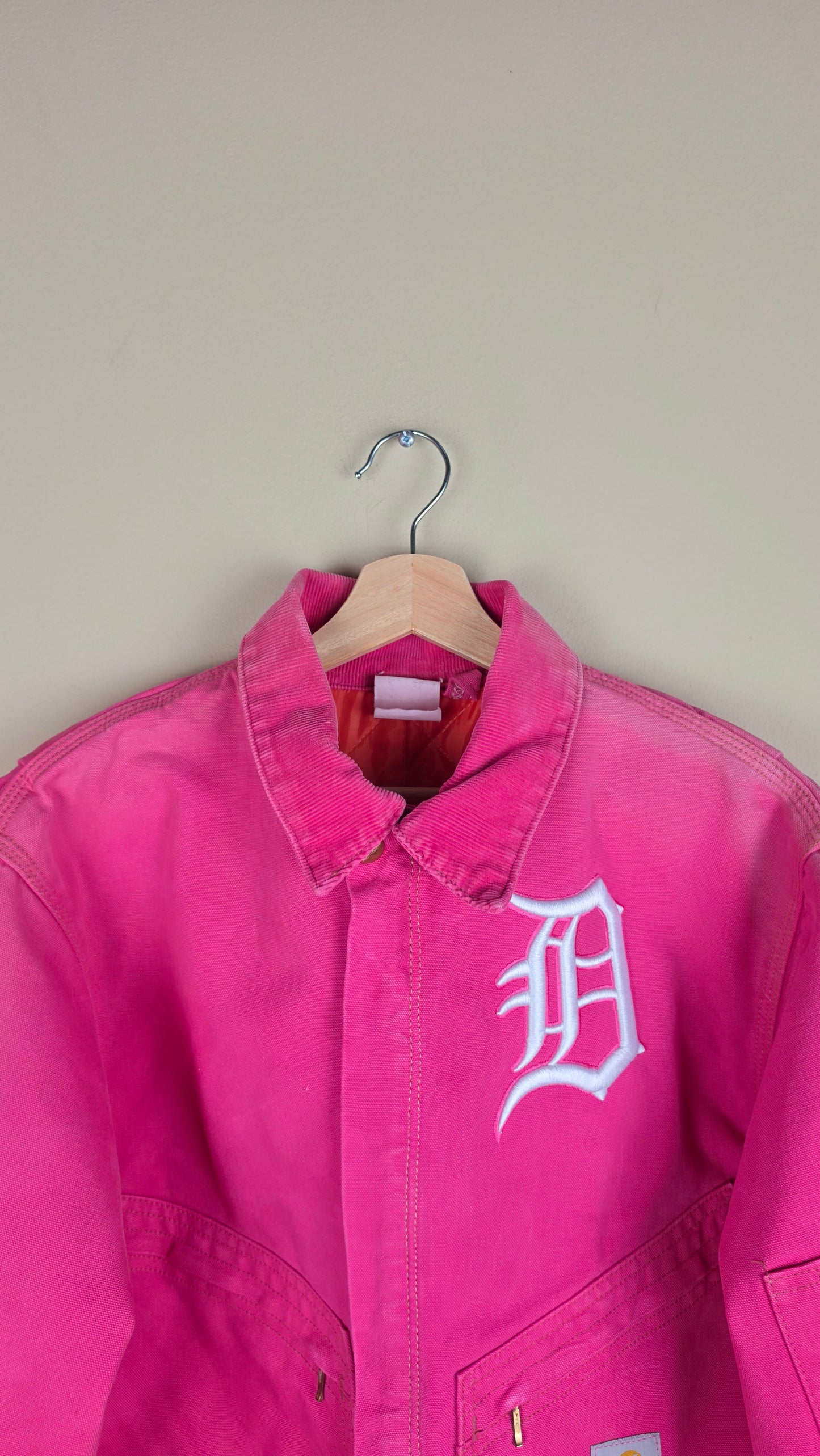 Vintage Carhartt X Detroit Cropped Jacket | Pink | Size L | AU73